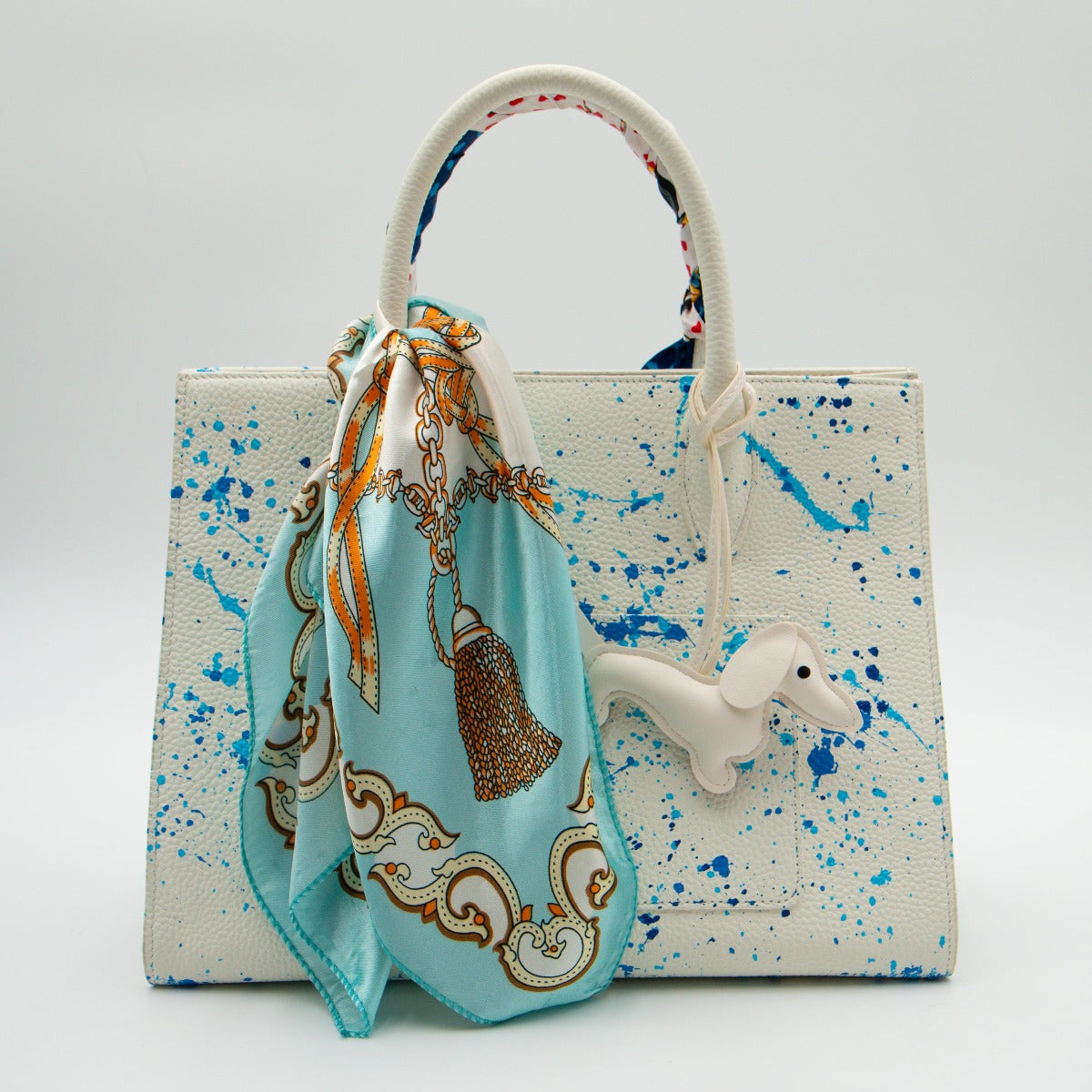 Anca Barbu Sophia Bag, Blue Flowers