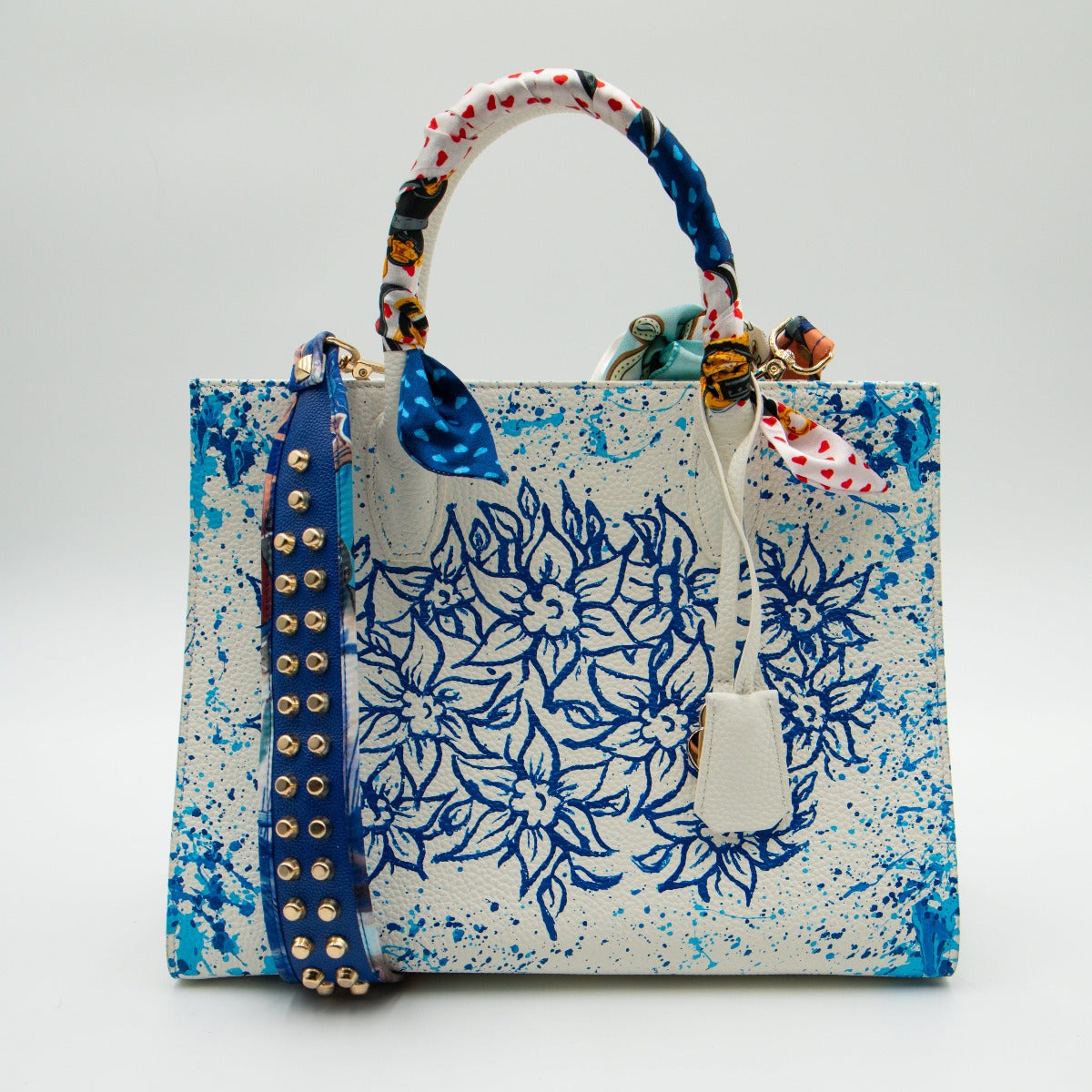 Anca Barbu Sophia Bag, Blue Flowers