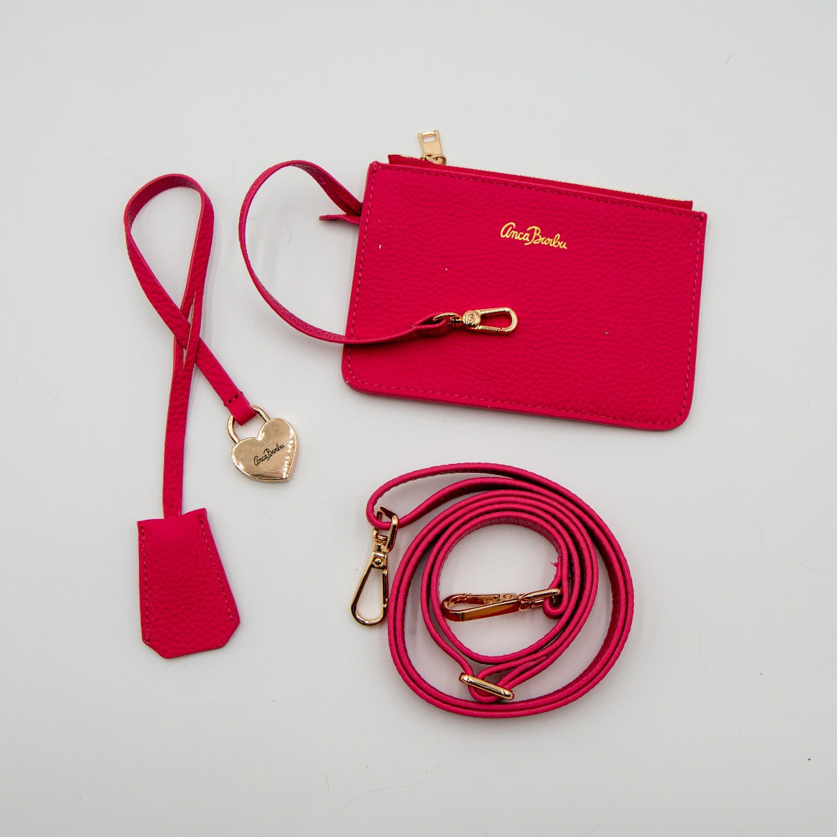 Anca Barbu Camila Bag, LOVE, White and Pink