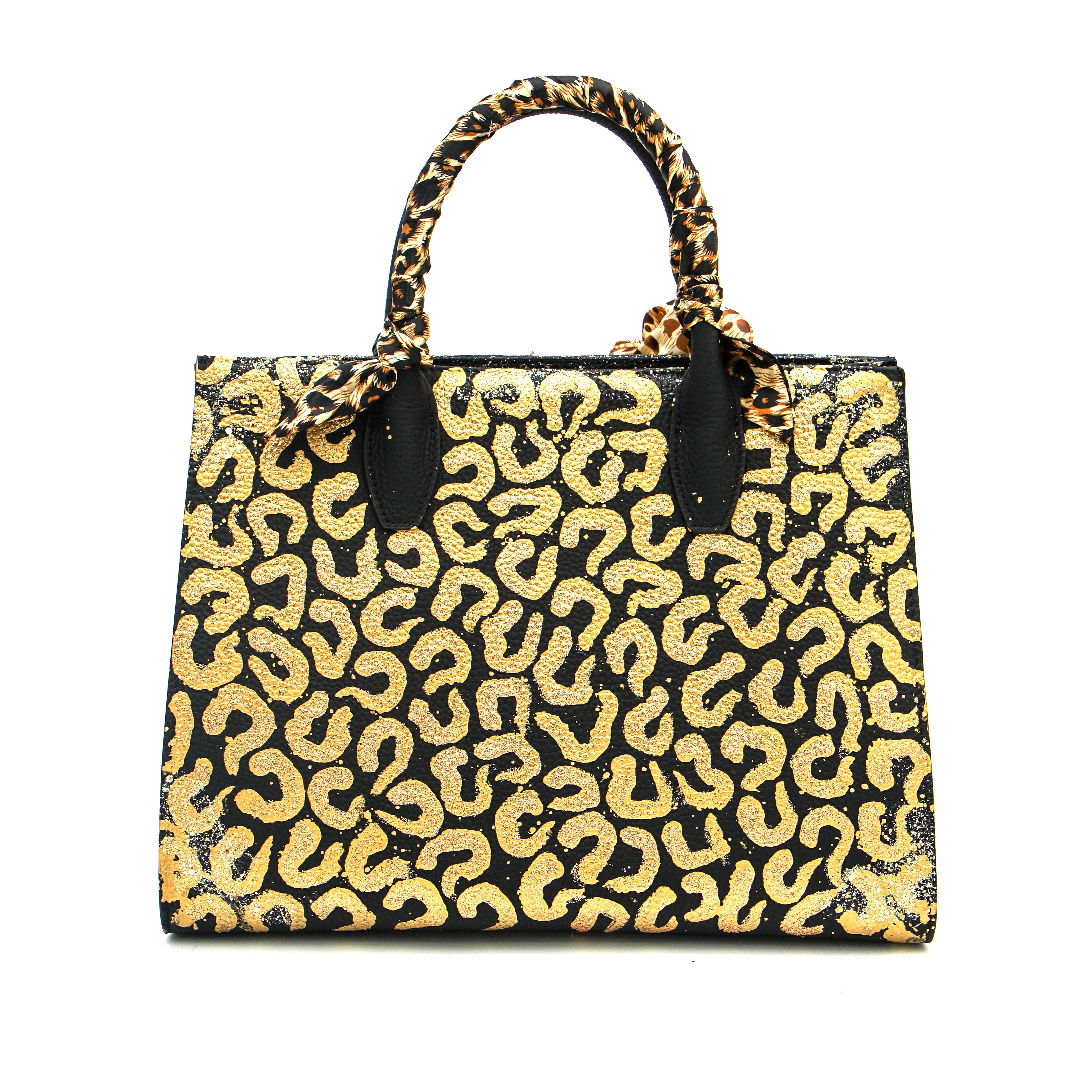 Anca Barbu Sophia Bag, Leopard Print, Gold