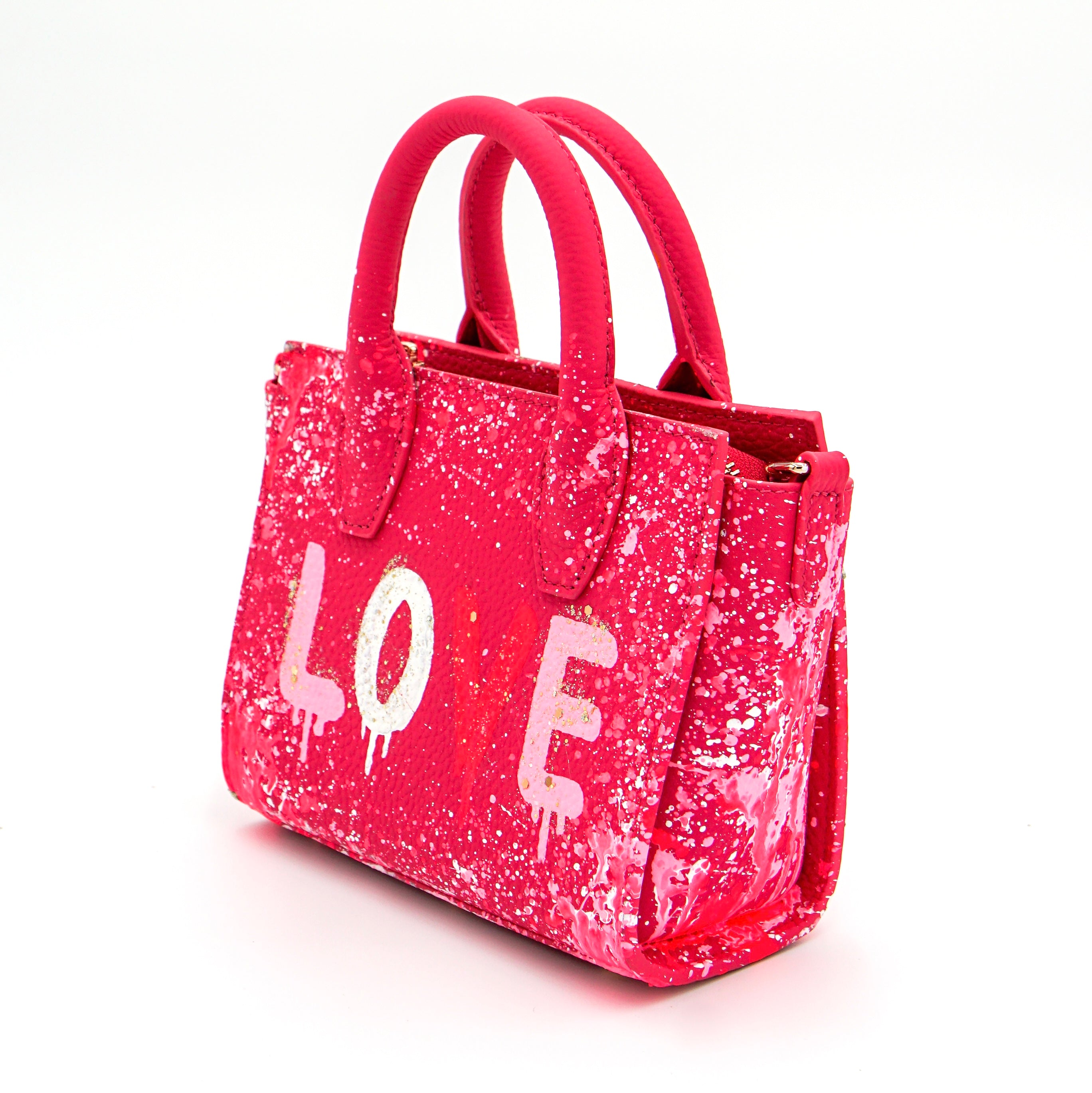 Anca Barbu Camila Bag, LOVE, White and Pink