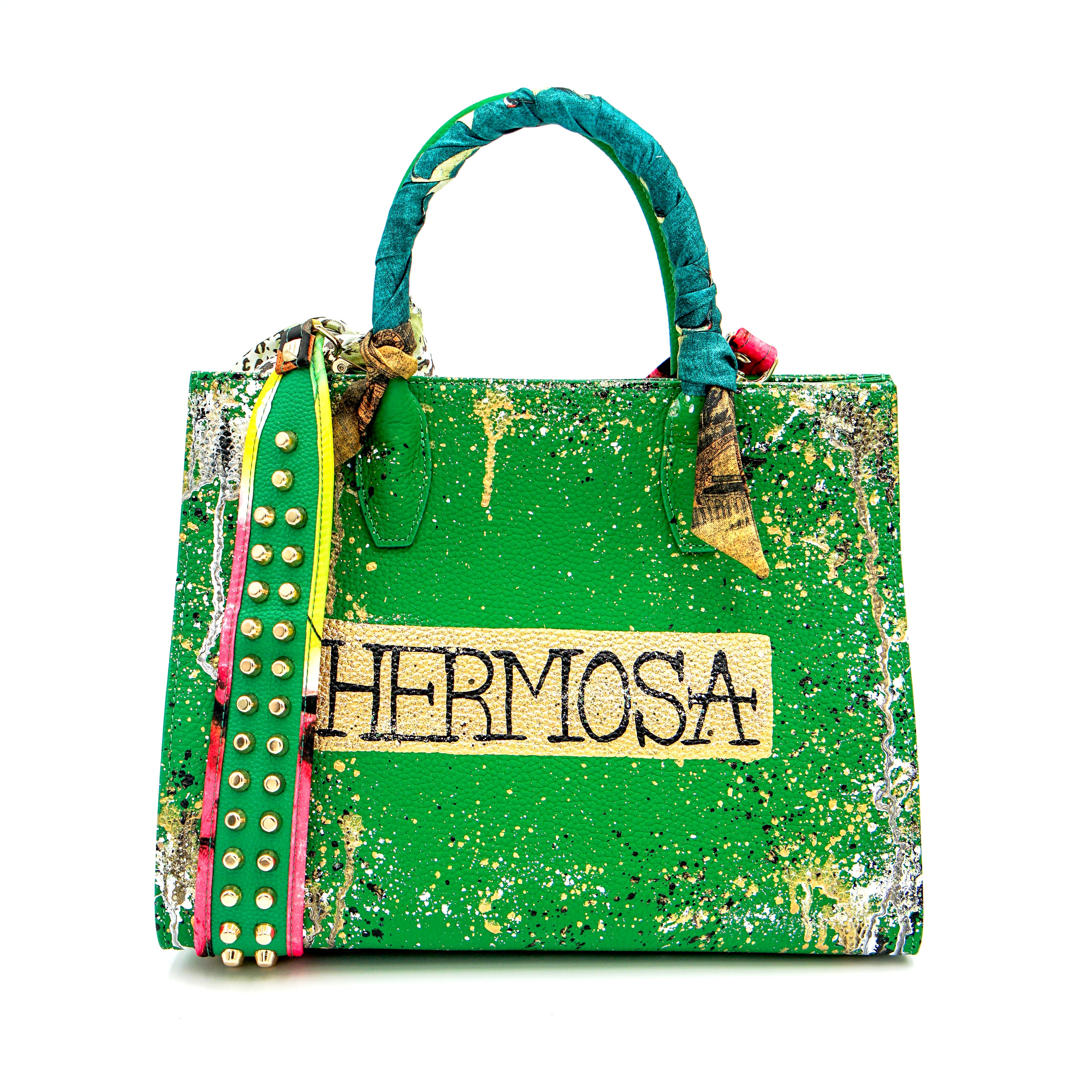 Anca Barbu Sophia Bag, Hermosa, Metallic
