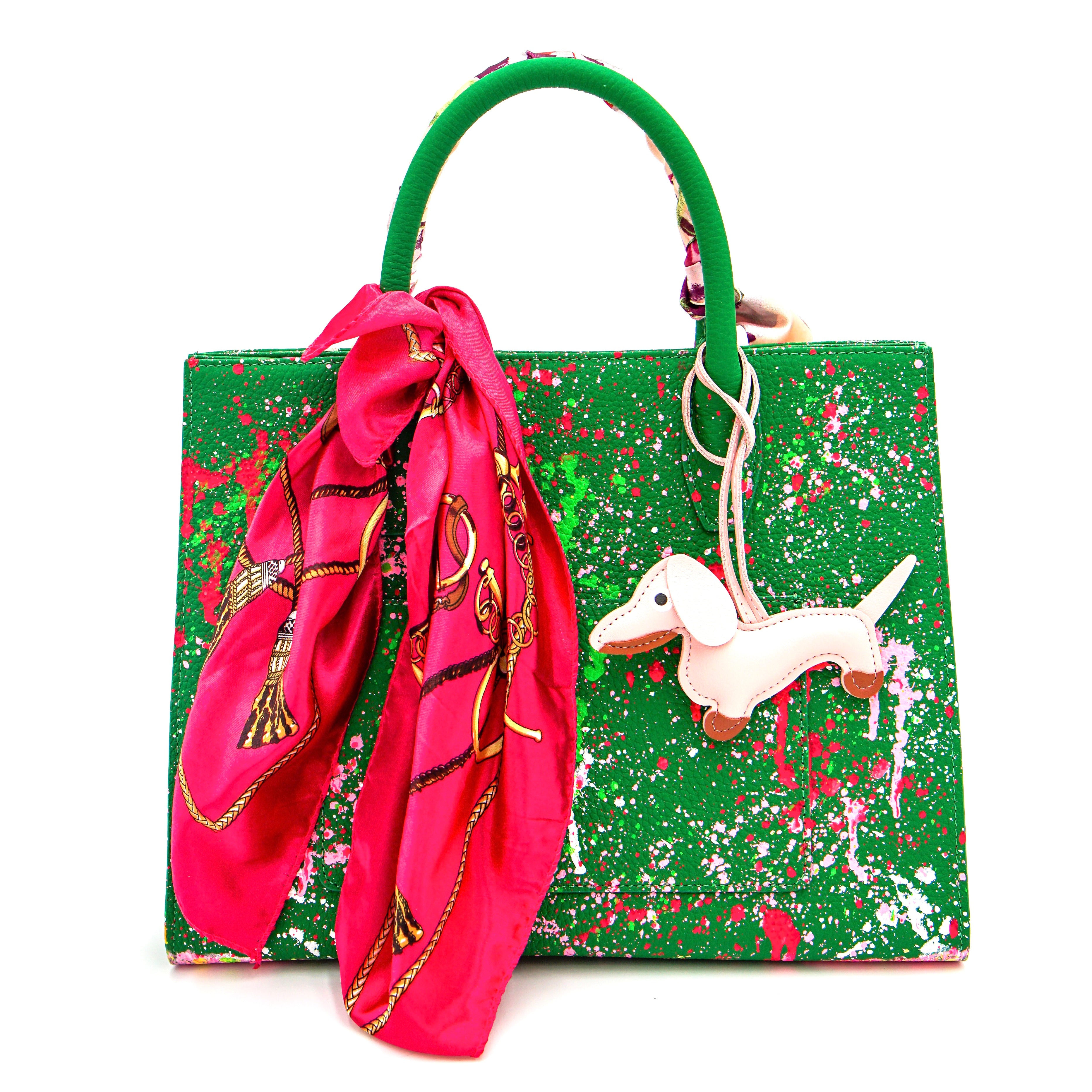Anca Barbu Sophia Bag, Dripping Heart, Pink