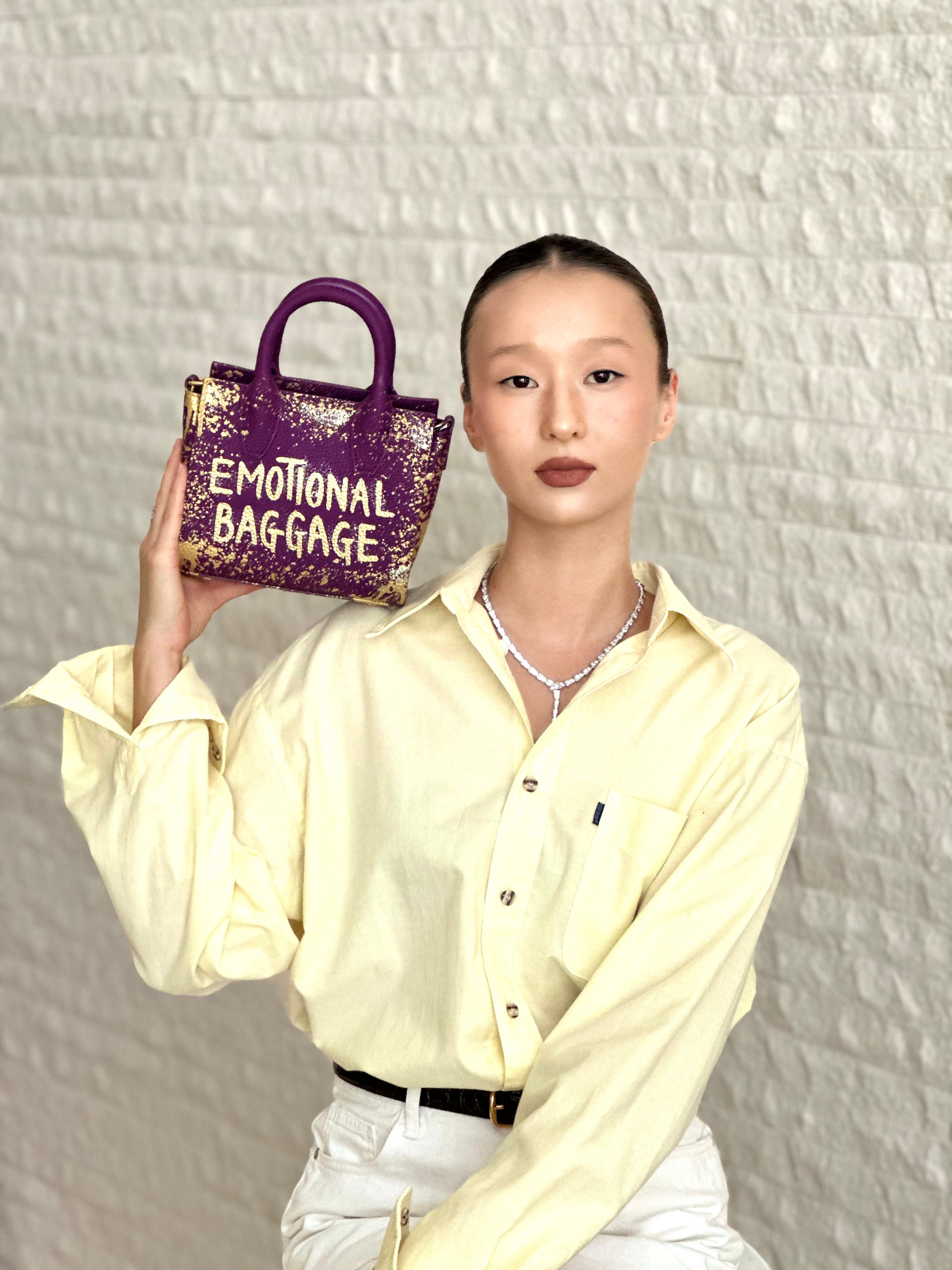 Anca Barbu Camila Purple Bag, Gold Emotional Baggage