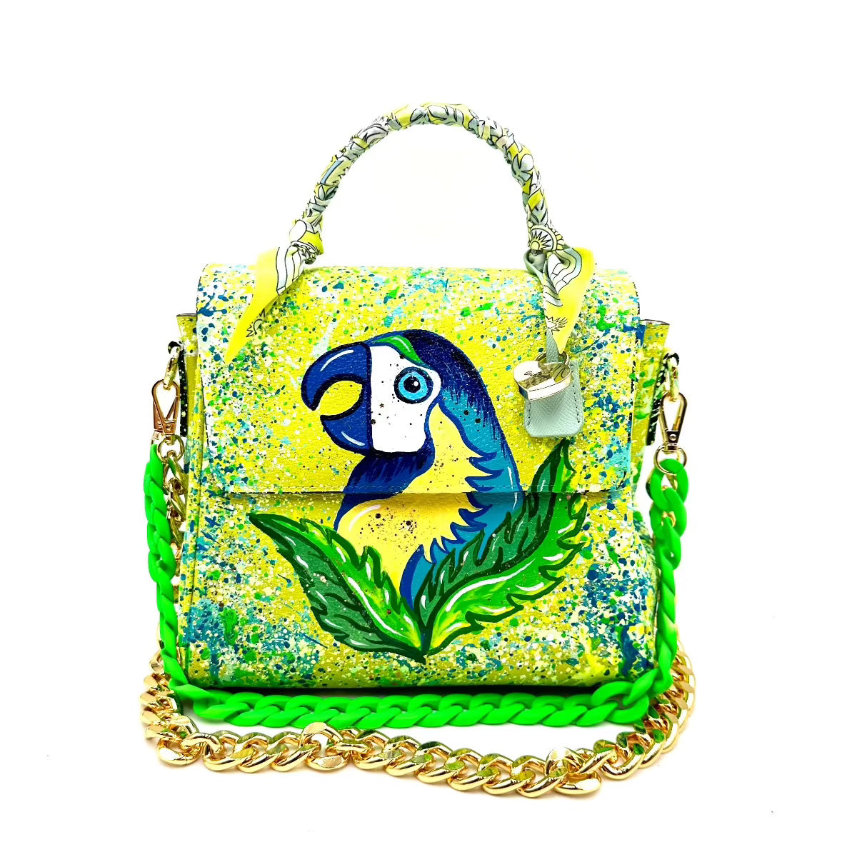 Anca Barbu Vicky Bag, Blue Macaw