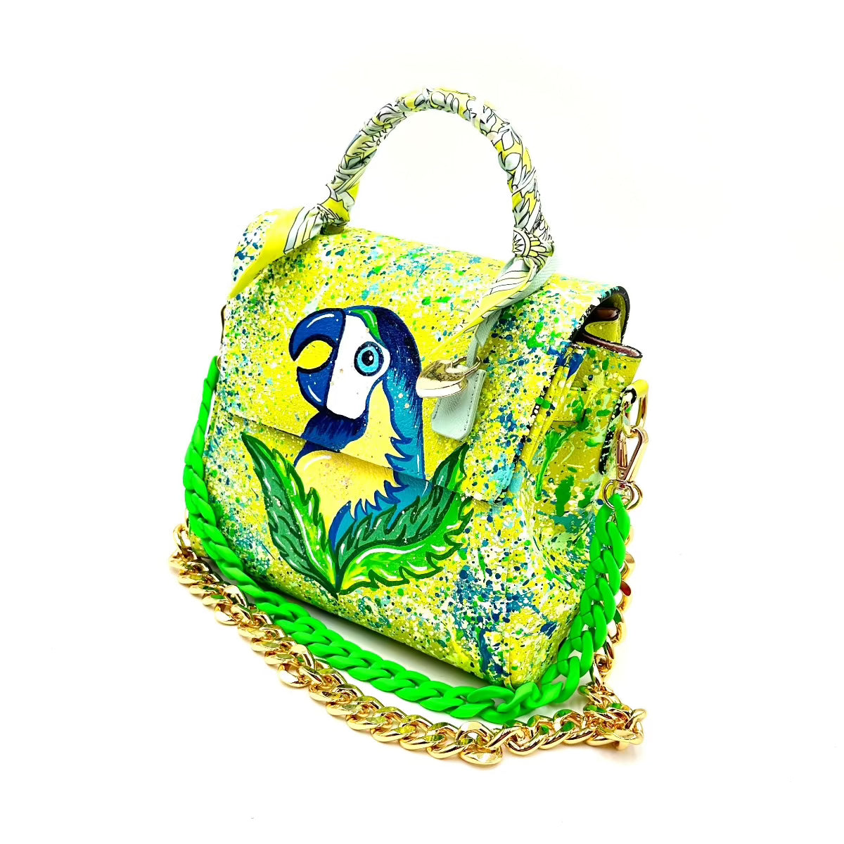 Anca Barbu Vicky Bag, Blue Macaw