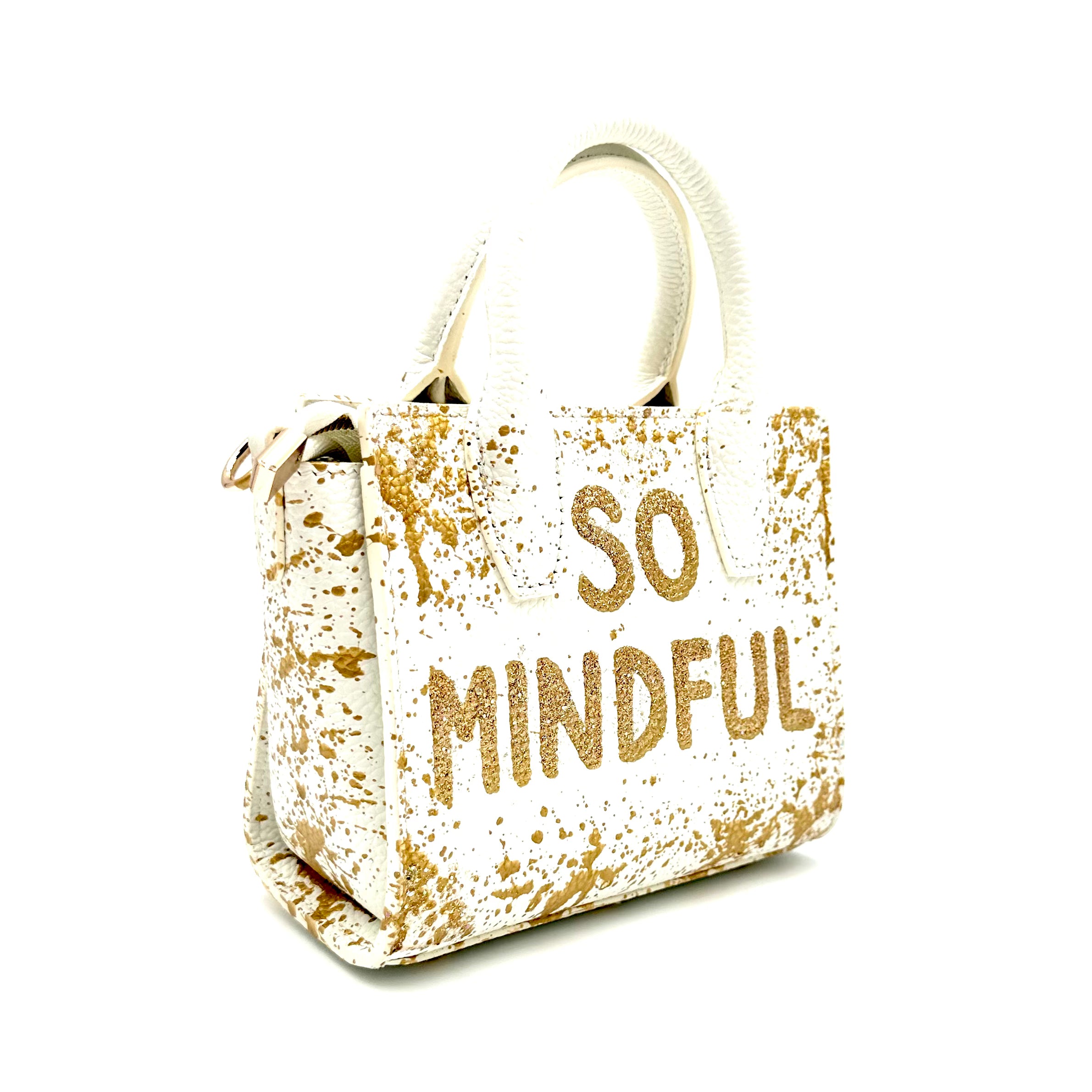 Anca Barbu Camila White Bag, Gold So Demure So Mindful