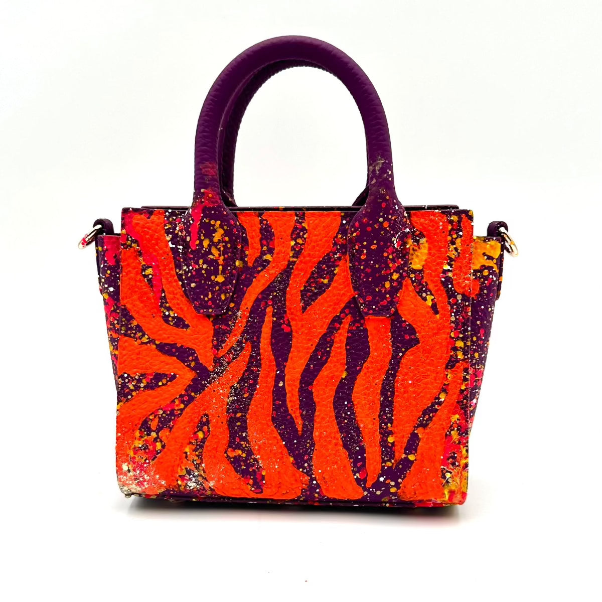 Anca Barbu Camila Bag, Orange Zebra