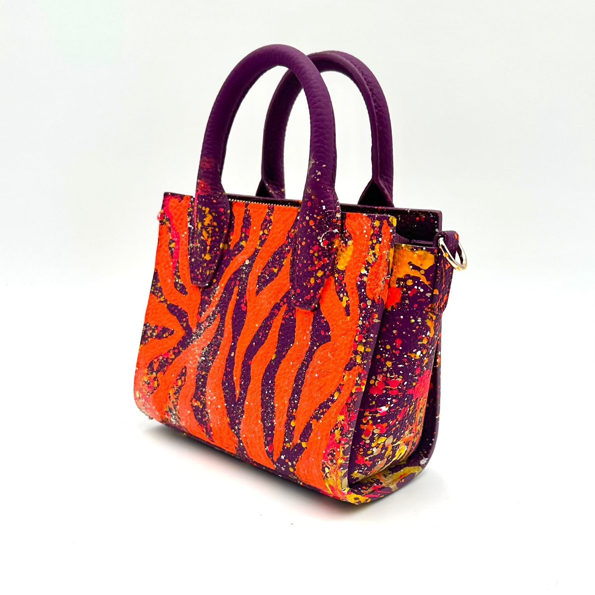 Anca Barbu Camila Bag, Orange Zebra