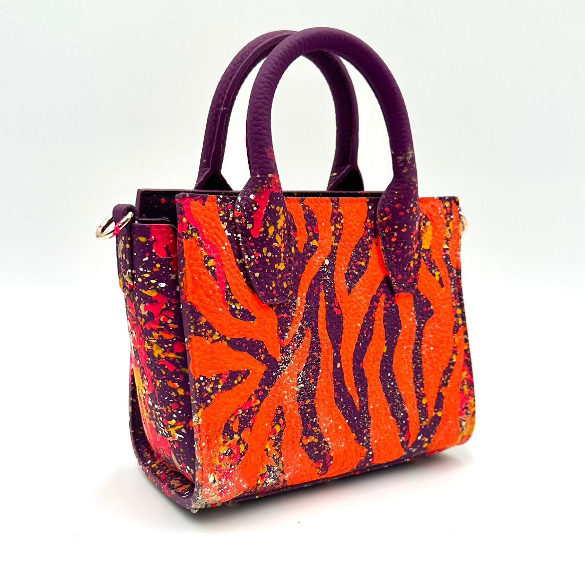 Anca Barbu Camila Bag, Orange Zebra