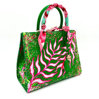 Thumbnail for Anca Barbu Sophia Bag, Pink Leafs