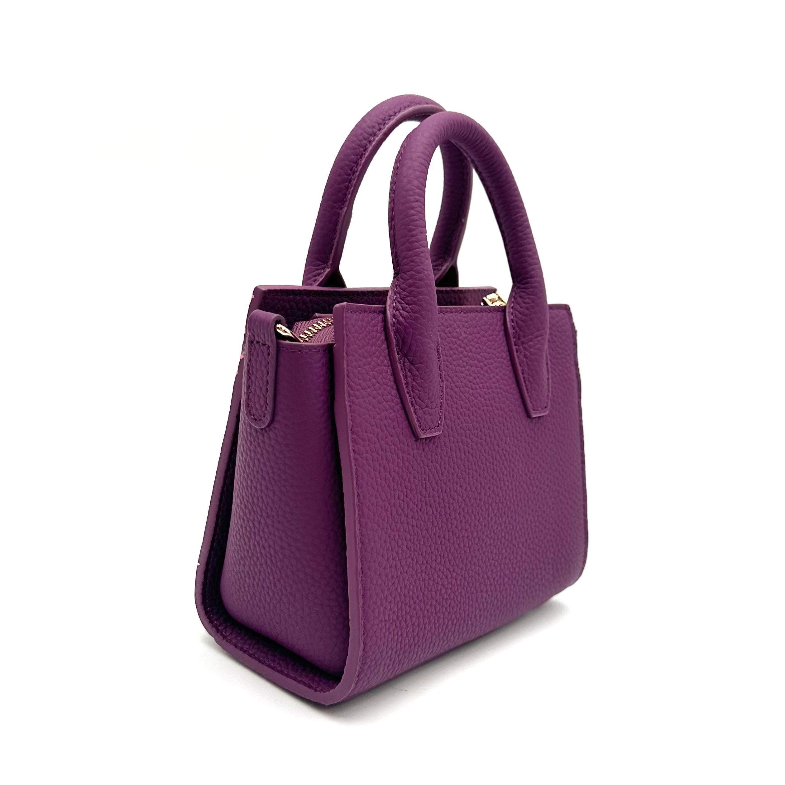 Anca Barbu Camila Purple Bag, Bright Palms