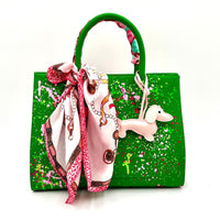 Thumbnail for Anca Barbu Sophia Bag, Pink Leafs