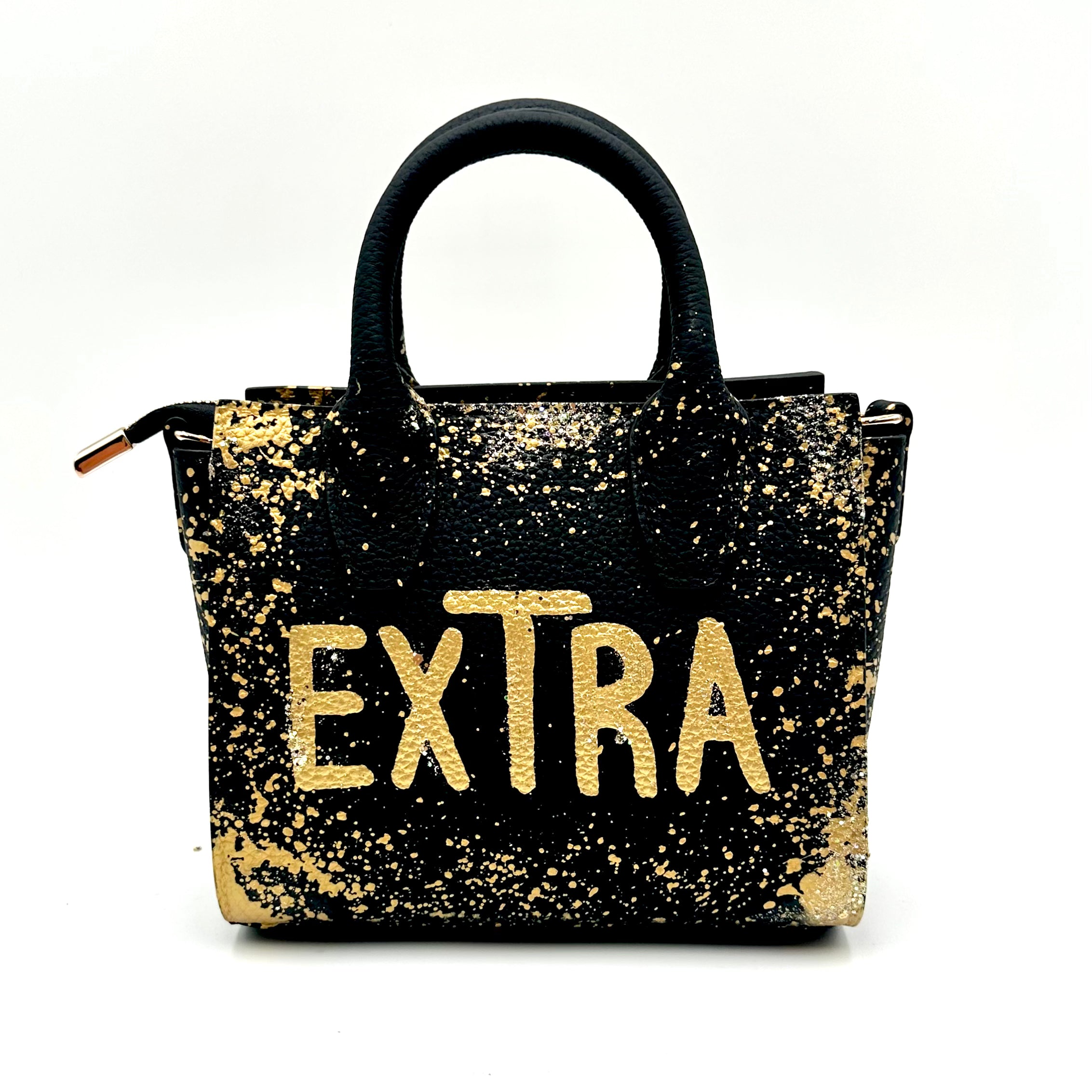 Anca Barbu Camila Black Bag, Gold Extra