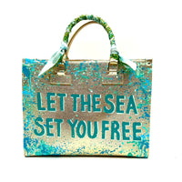 Thumbnail for Anca Barbu Nicole Bag, Let the Sea Let You Free, Turquoise