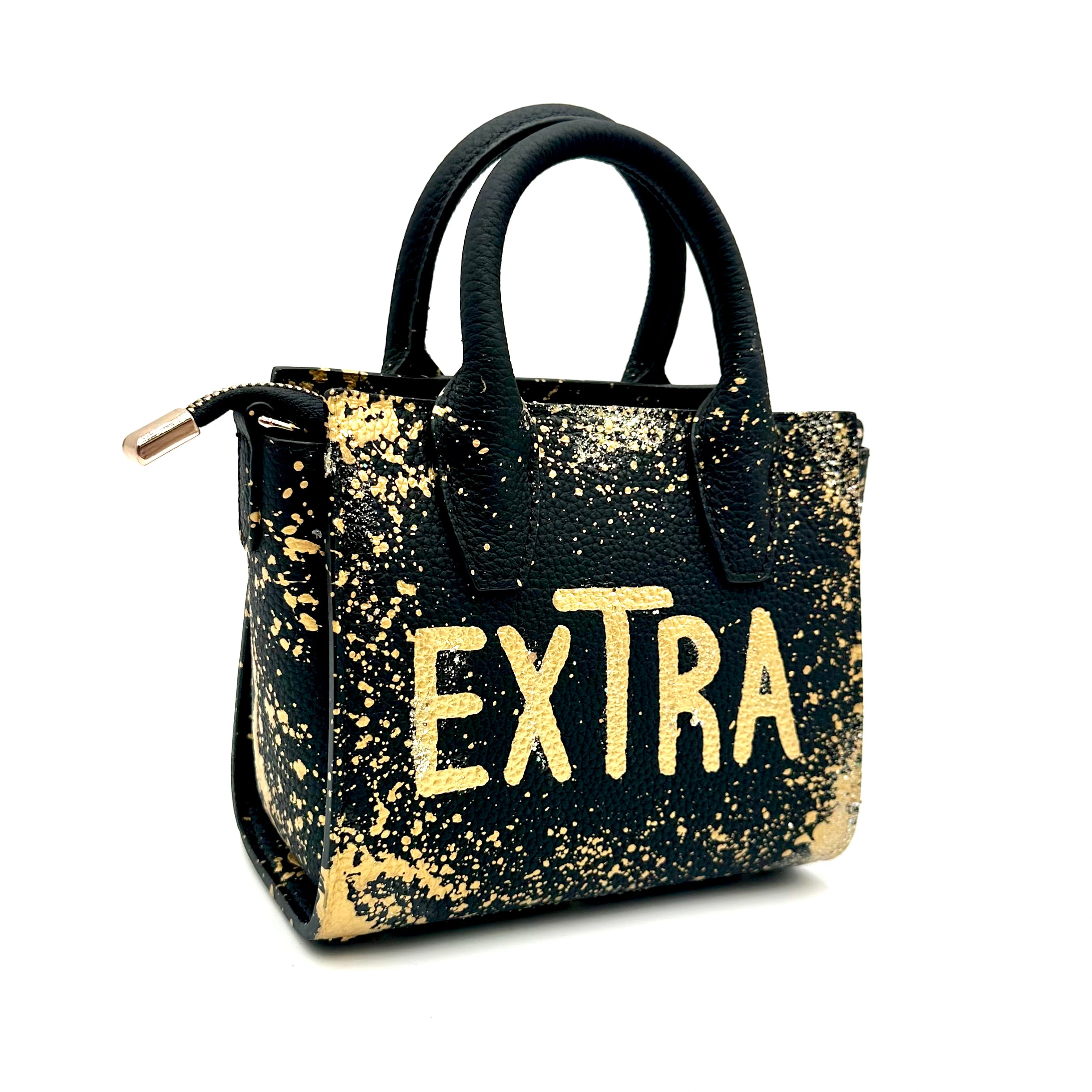 Anca Barbu Camila Black Bag, Gold Extra