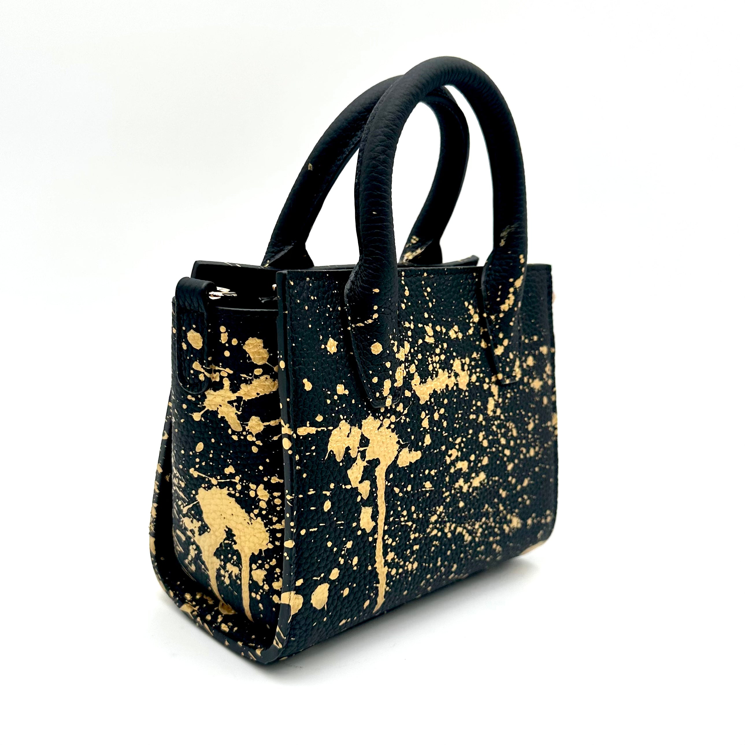 Anca Barbu Camila Black Bag, Gold Extra
