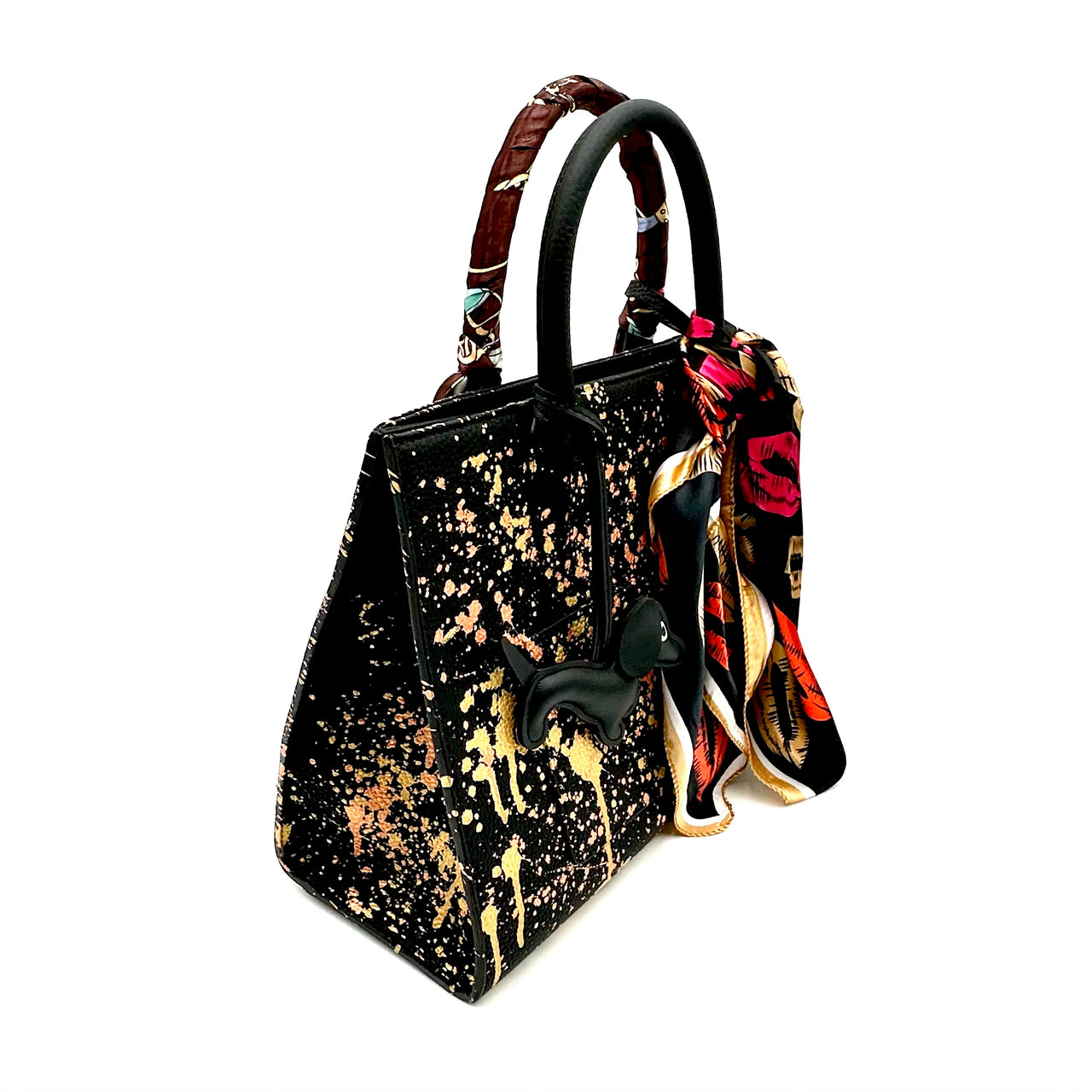 Anca Barbu Sophia Black Genuine leather bag, So demure so mindful, gold