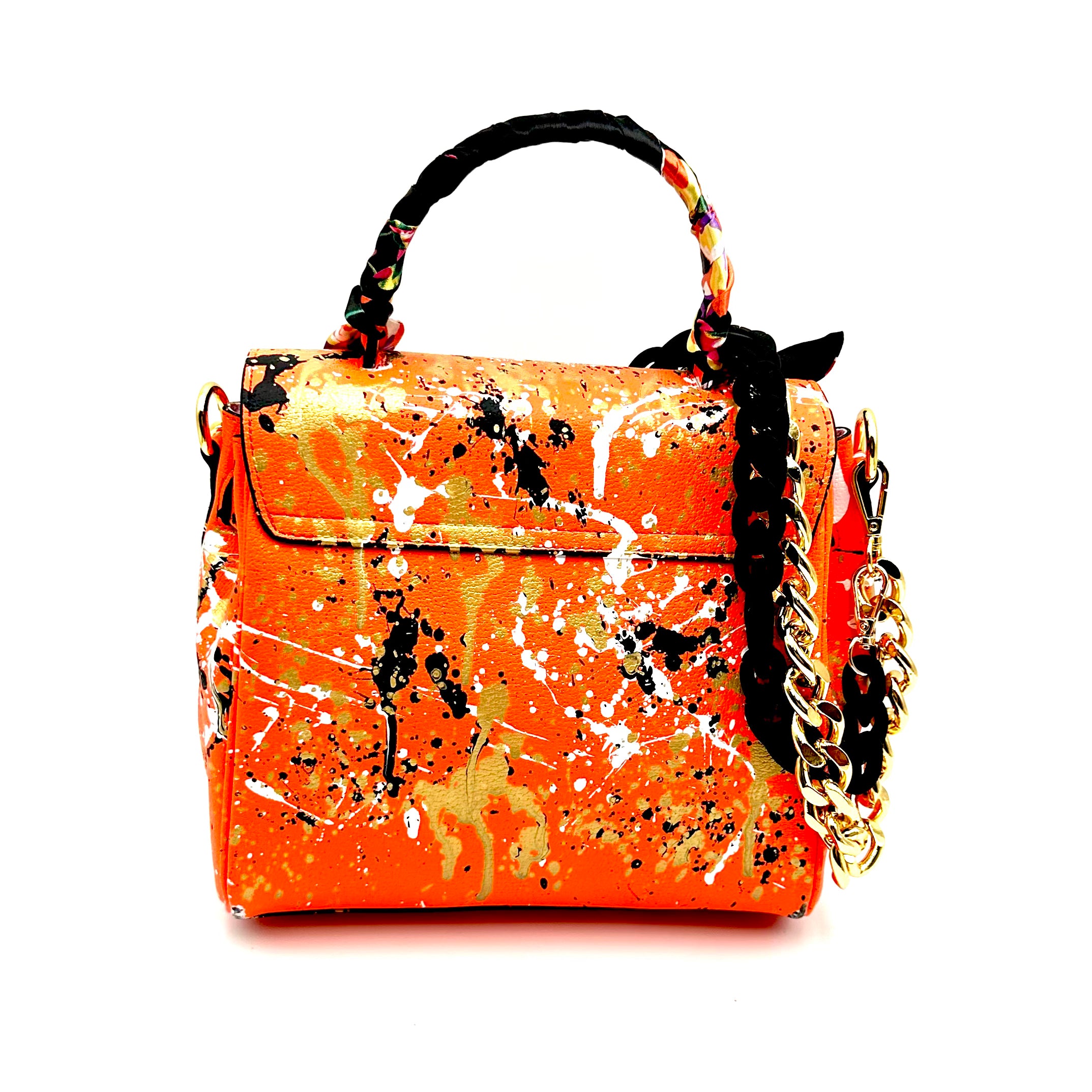 Anca Barbu Vicky Orange Bag, Metallic Splashes