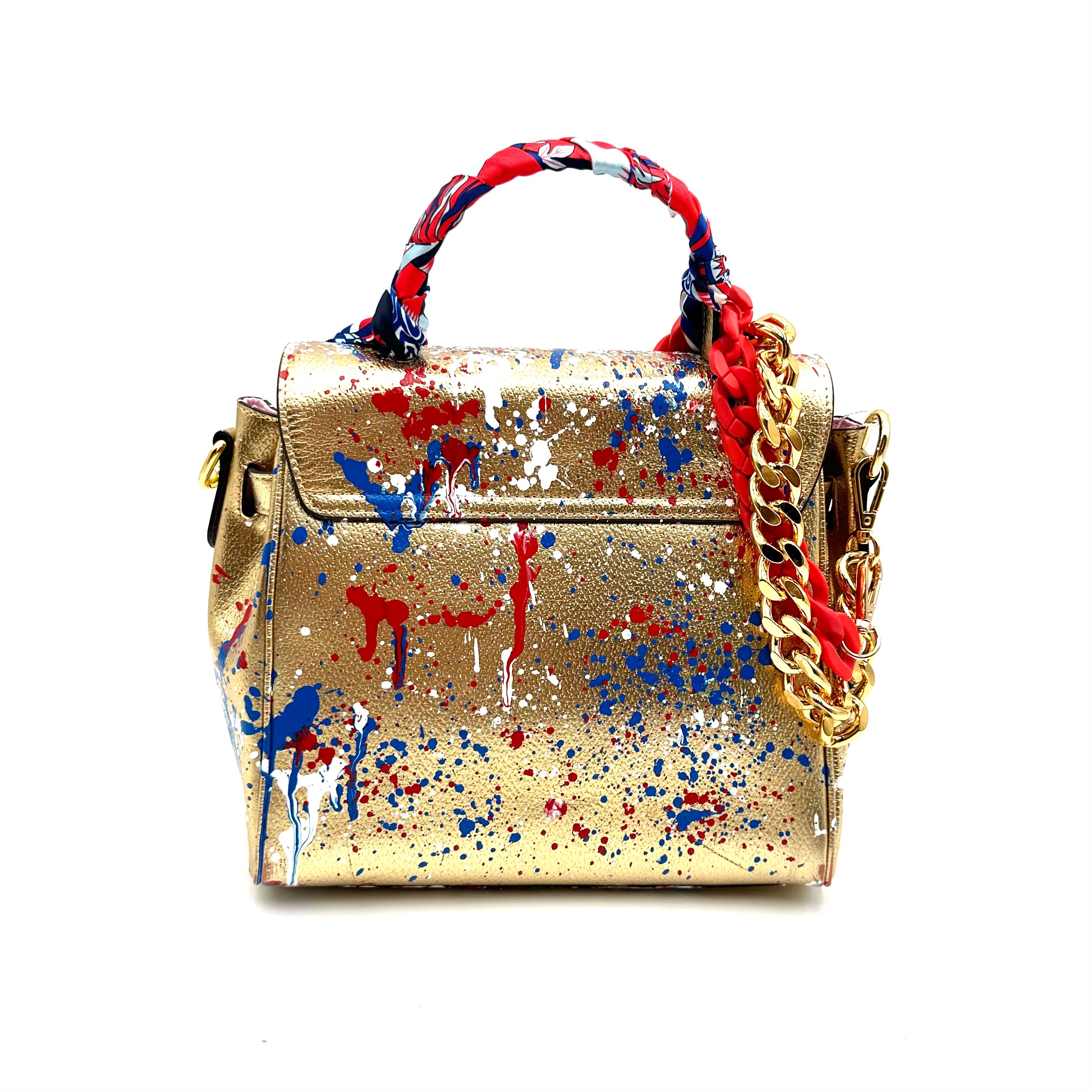Anca Barbu Vicky Gold Bag, American Flag