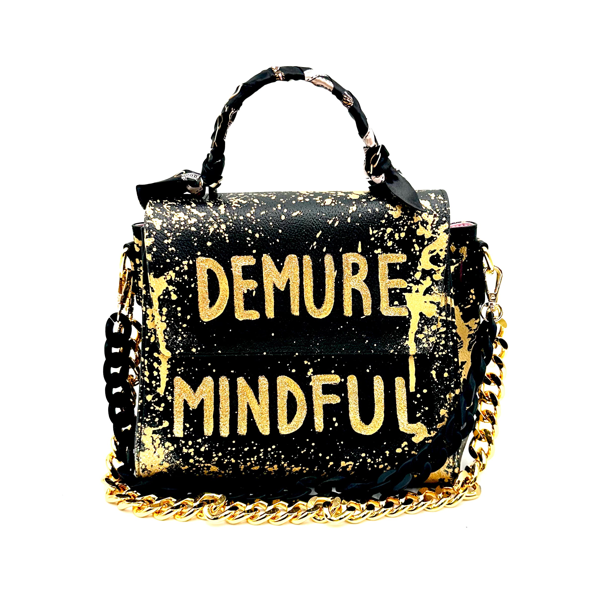 Anca Barbu Vicky Black Bag, Gold So Demure So Mindful