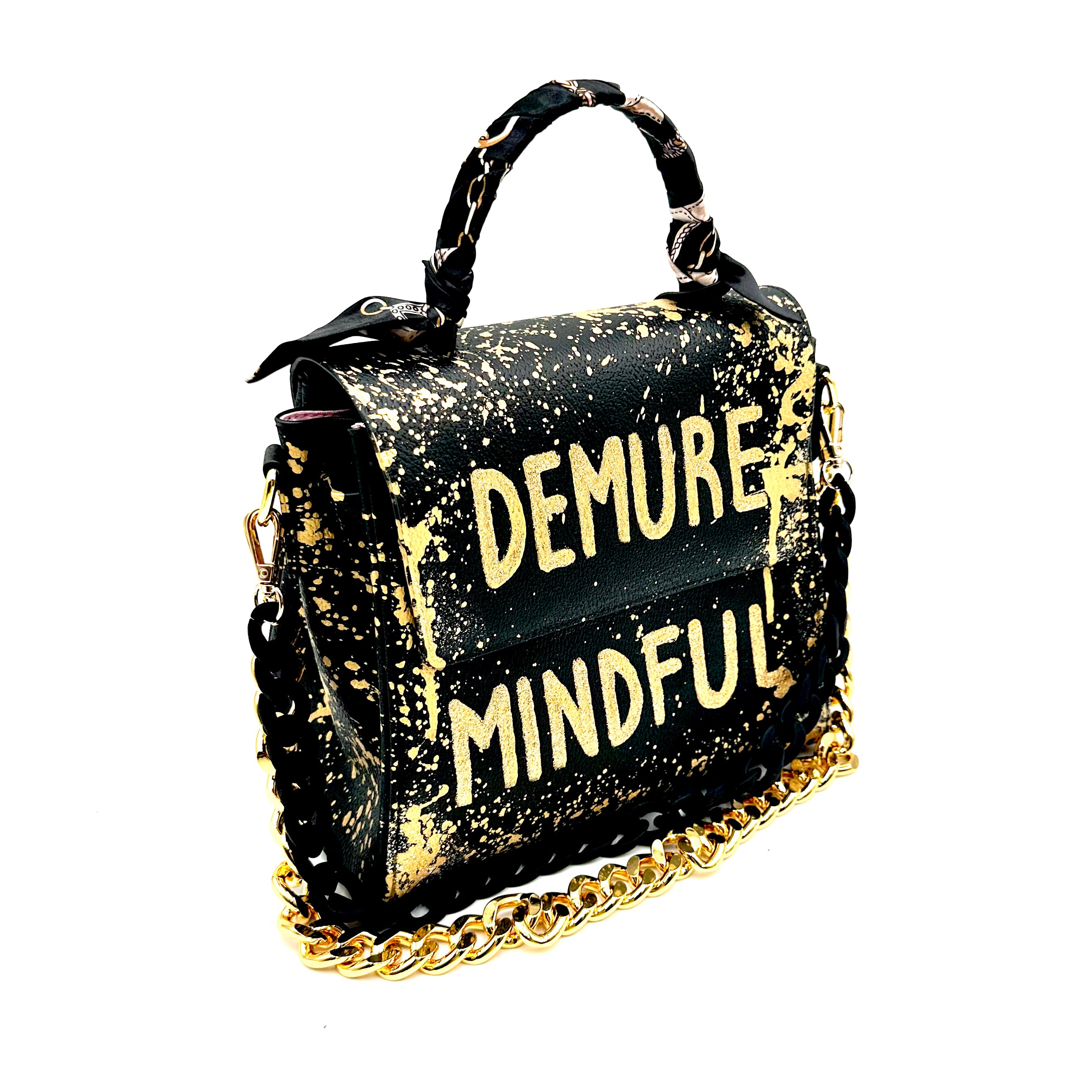 Anca Barbu Vicky Black Bag, Gold So Demure So Mindful