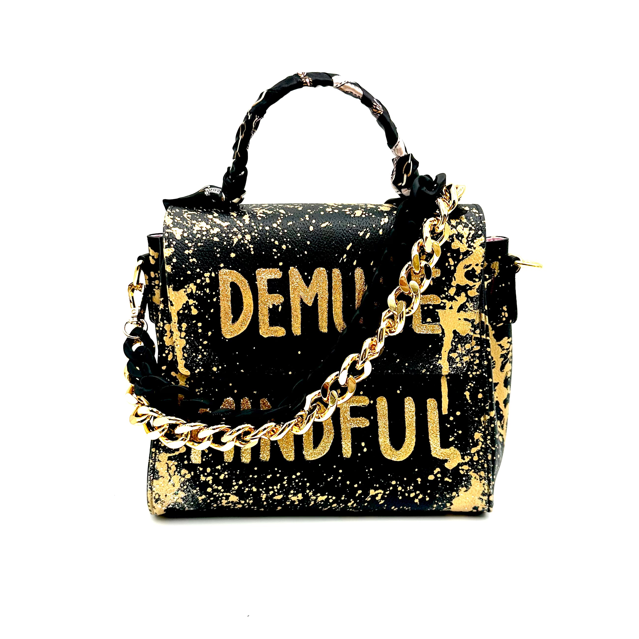 Anca Barbu Vicky Black Bag, Gold So Demure So Mindful
