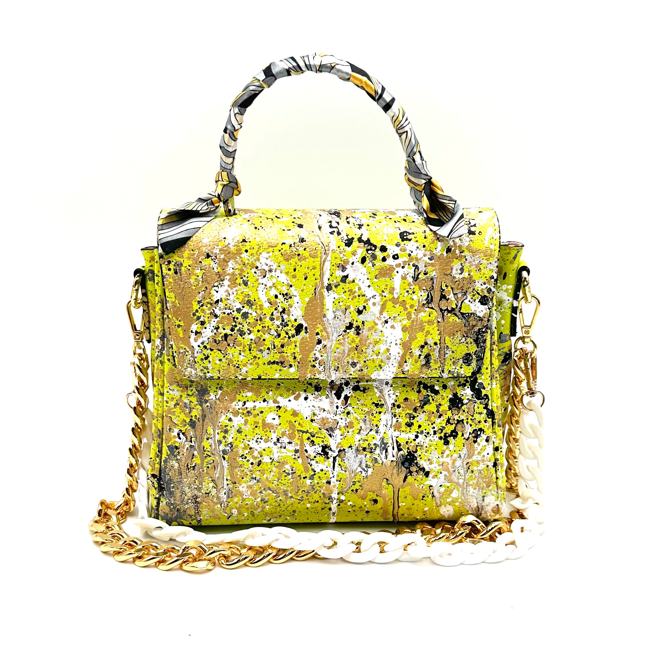 Anca Barbu Vicky Yellow Bag, Metallic Splashes