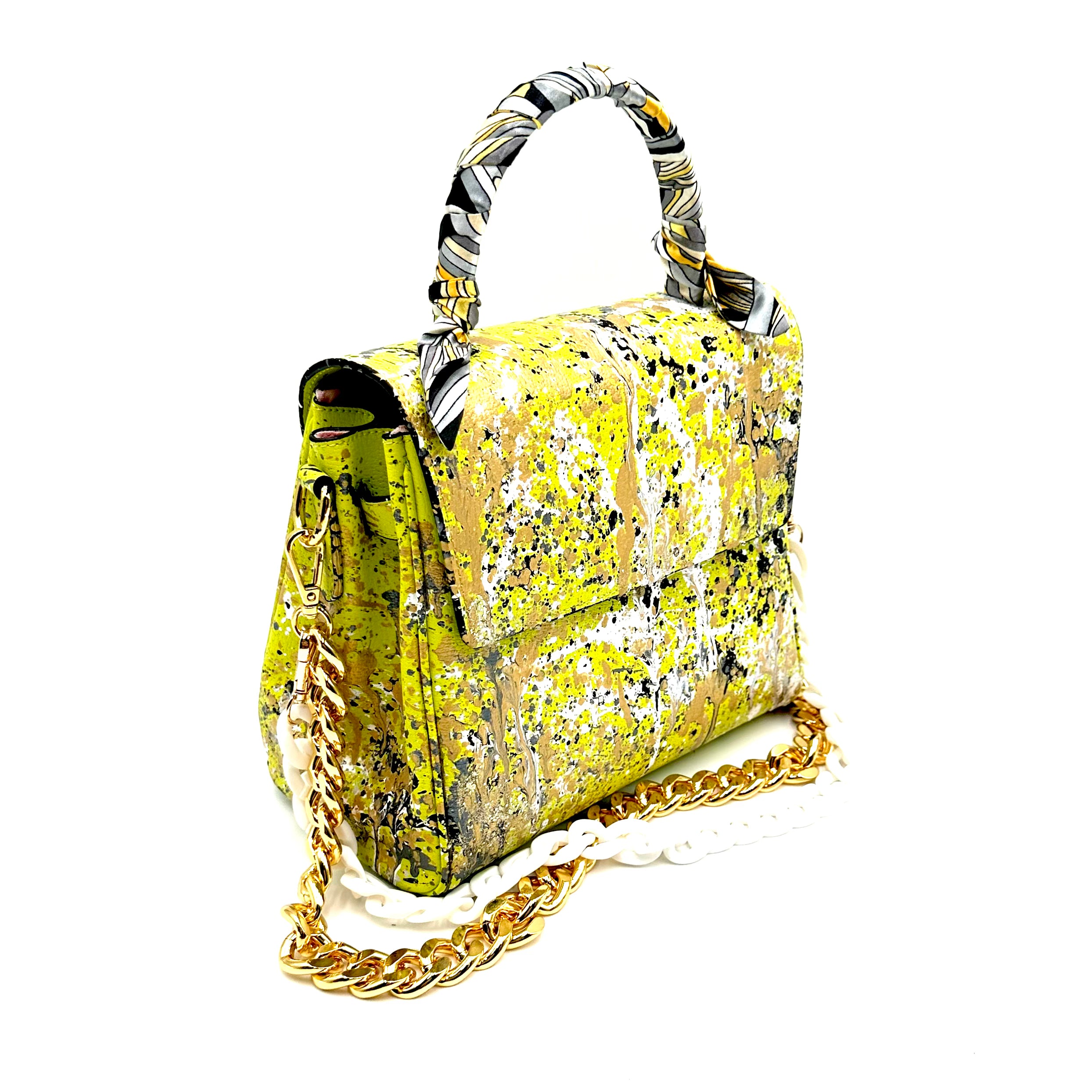 Anca Barbu Vicky Yellow Bag, Metallic Splashes