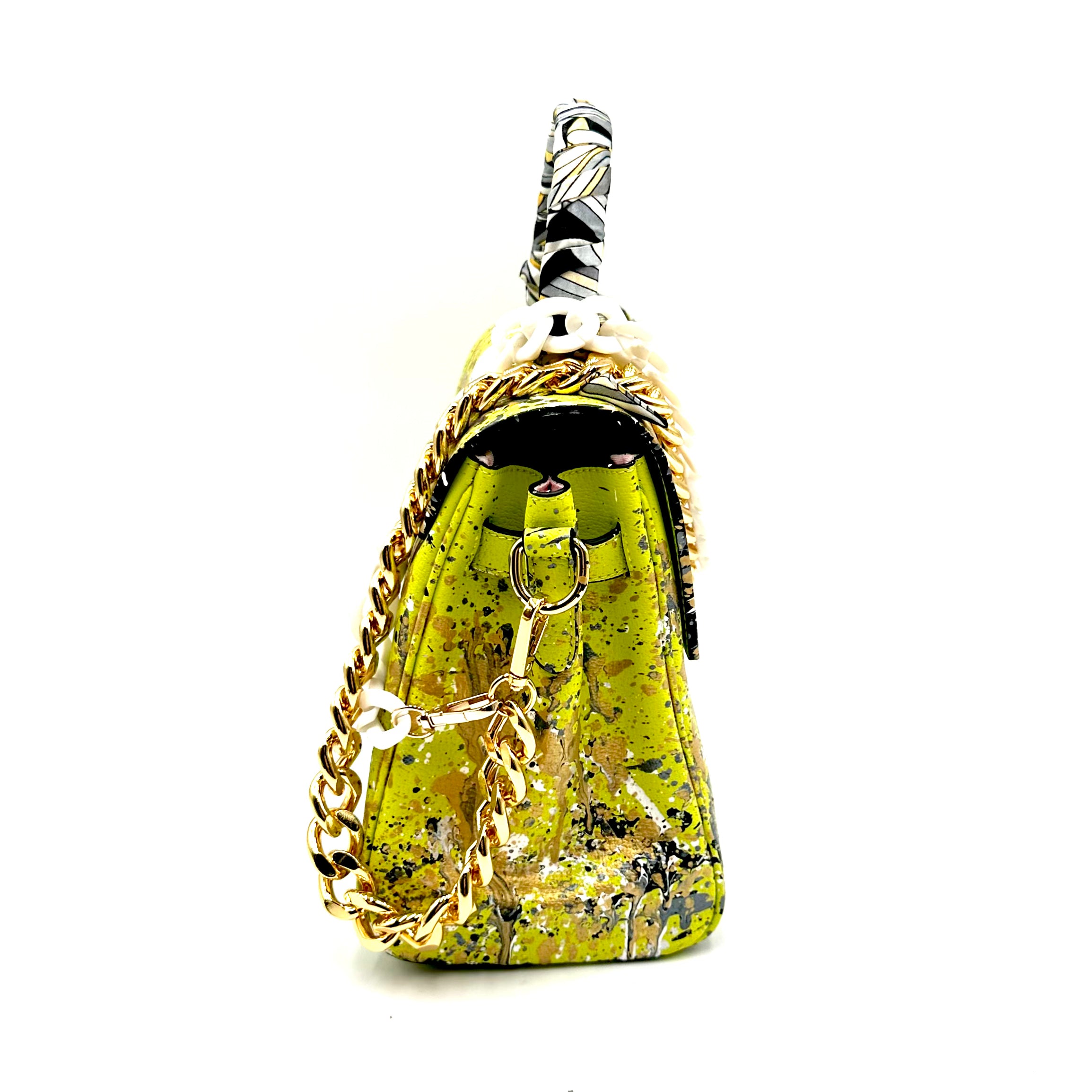 Anca Barbu Vicky Yellow Bag, Metallic Splashes