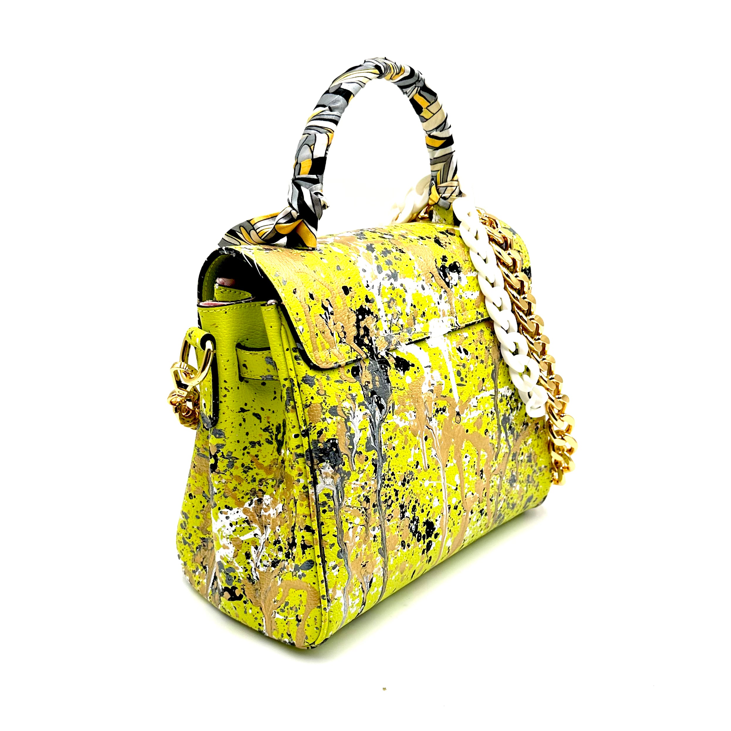 Anca Barbu Vicky Yellow Bag, Metallic Splashes