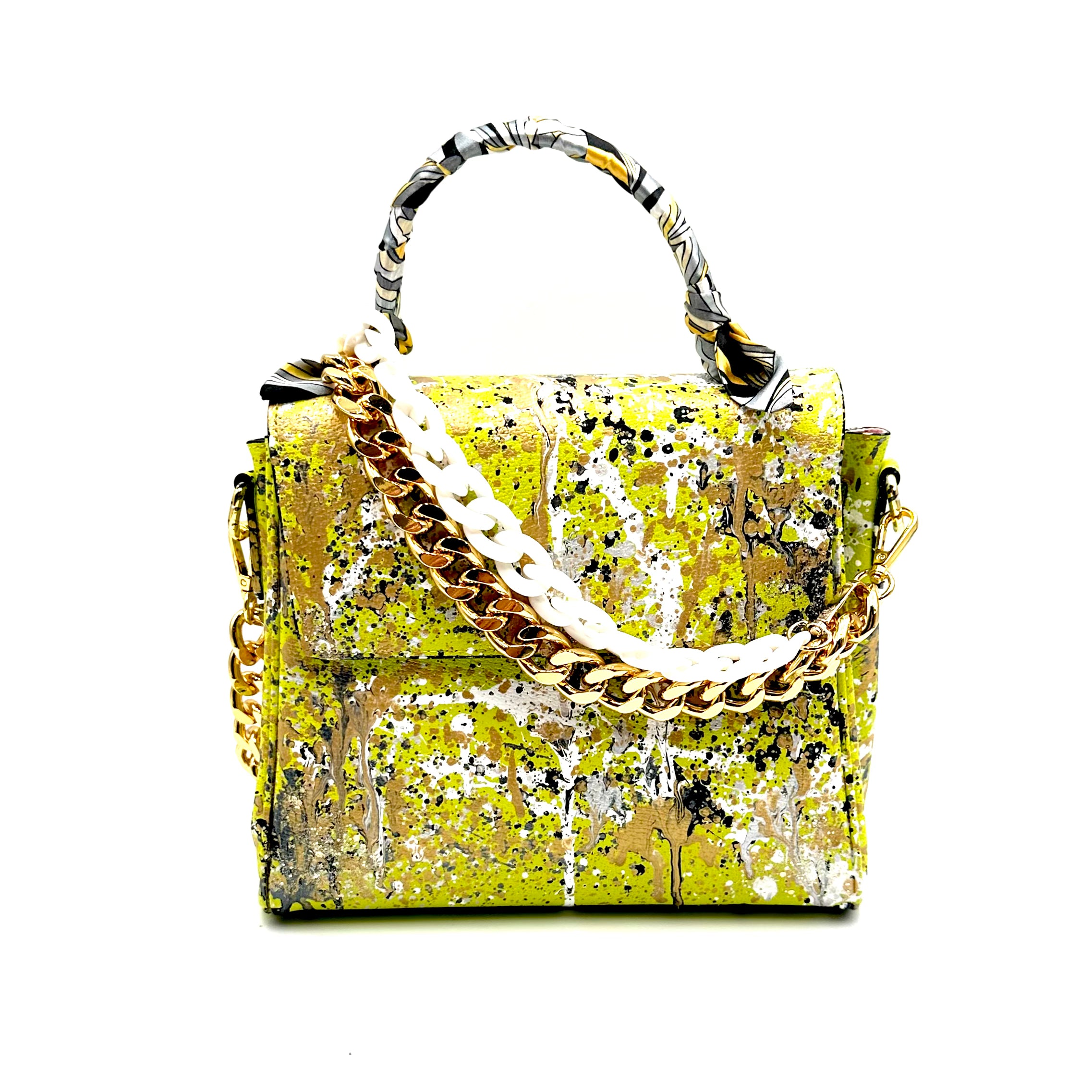 Anca Barbu Vicky Yellow Bag, Metallic Splashes