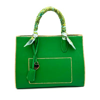 Anca Barbu Sophia Green Genuine leather bag, Garden of Eden