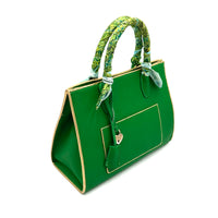 Anca Barbu Sophia Green Genuine leather bag, Garden of Eden