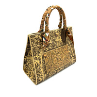 Anca Barbu Sophia Taupe Genuine leather bag, The Kiss, gold