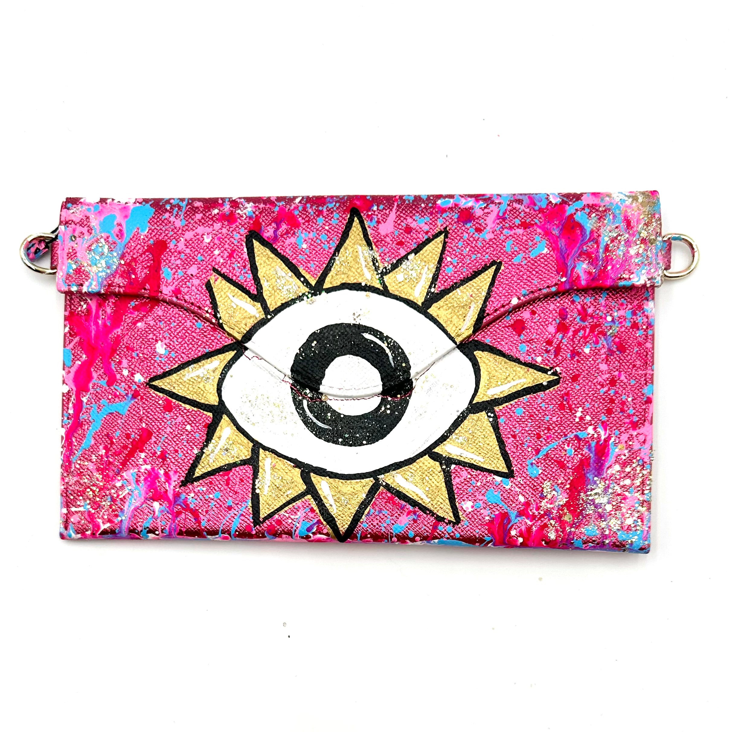 Anca Barbu Sabrina Hot pink Bag, Gold Eye