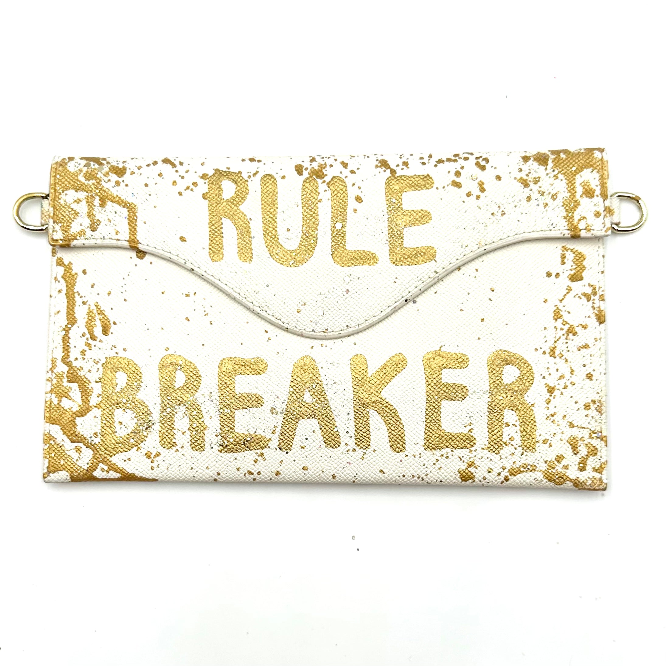 Anca Barbu Sabrina White Bag, Rule Breaker,Gold