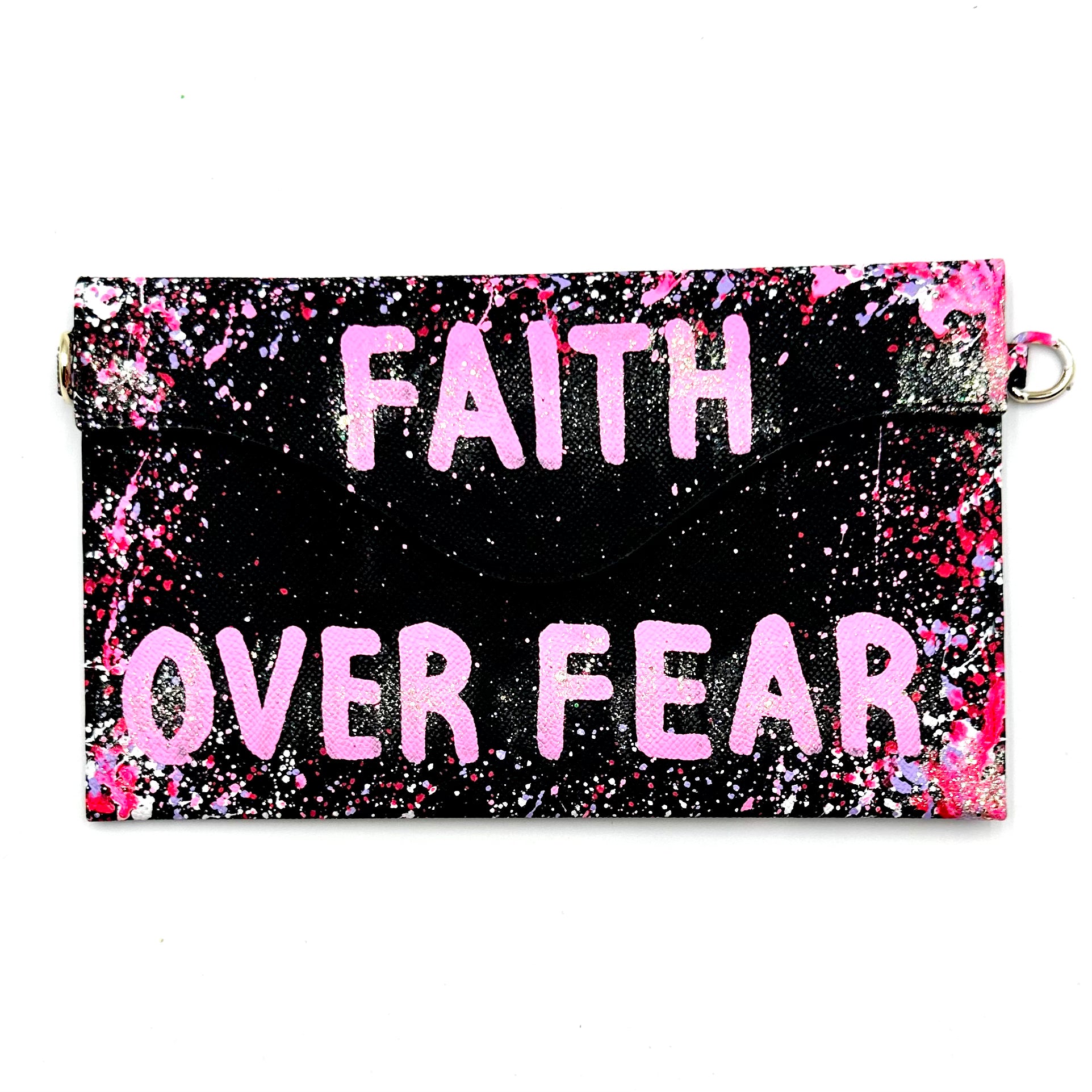 Anca Barbu Sabrina Black Bag, Faith Over Fear,Pink