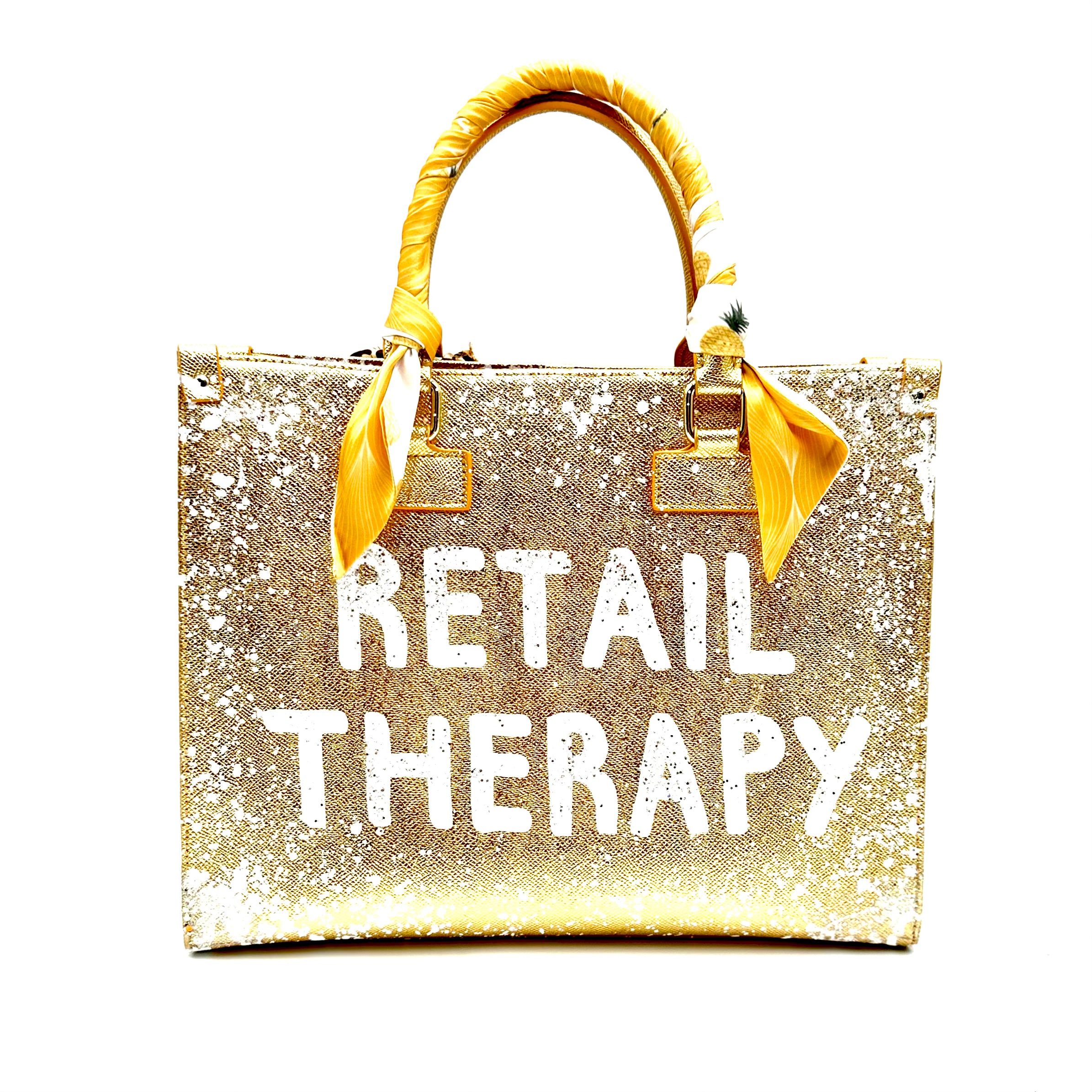 Anca Barbu Nicole Gold Bag, Retail Therapy, White