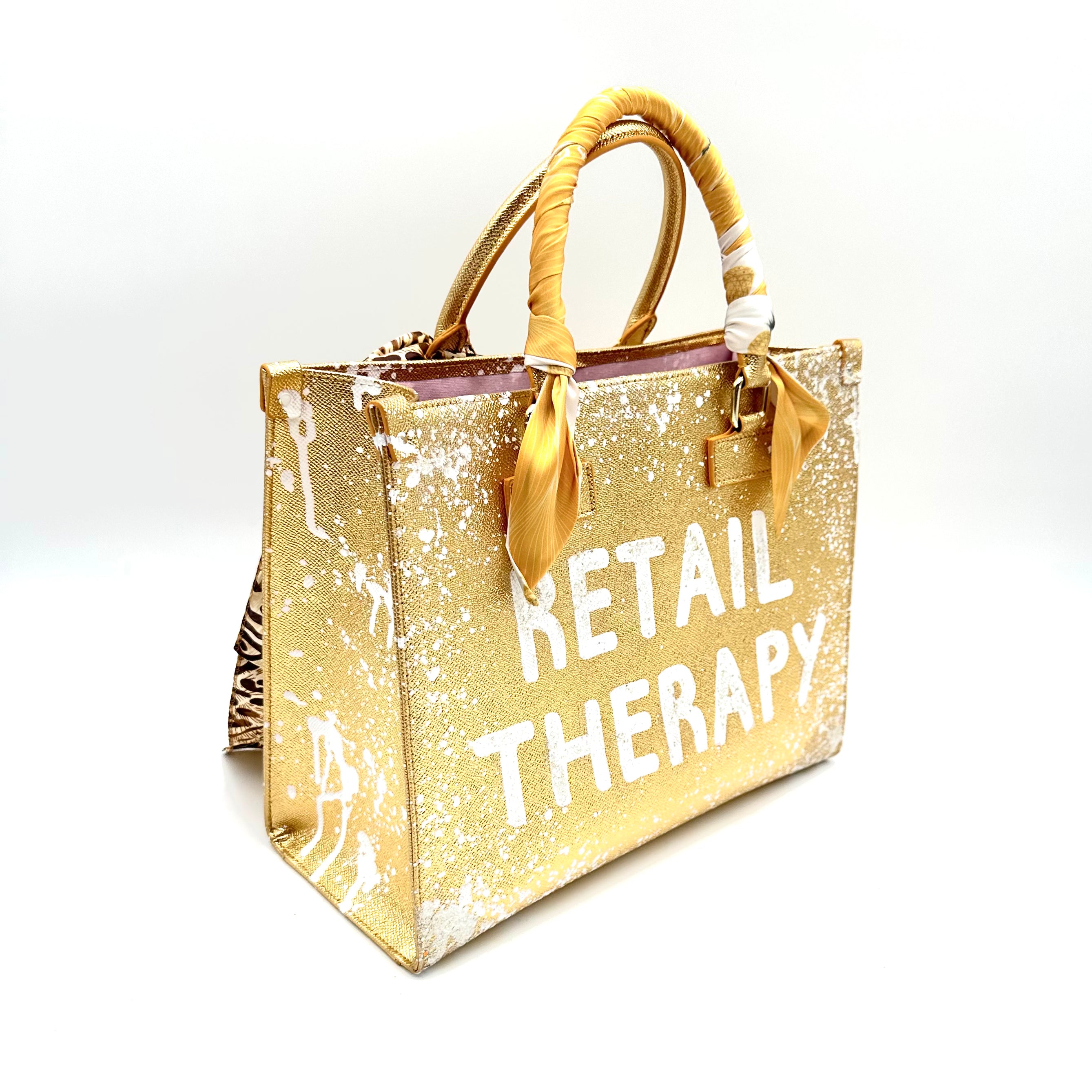 Anca Barbu Nicole Gold Bag, Retail Therapy, White