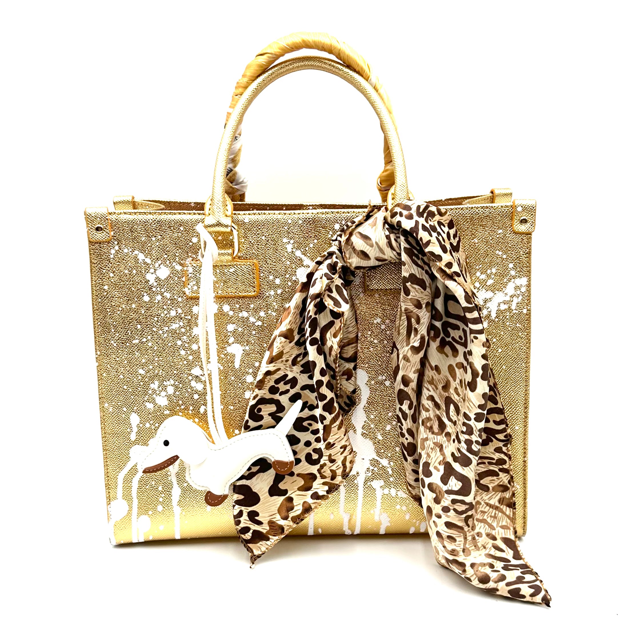 Anca Barbu Nicole Gold Bag, Retail Therapy, White