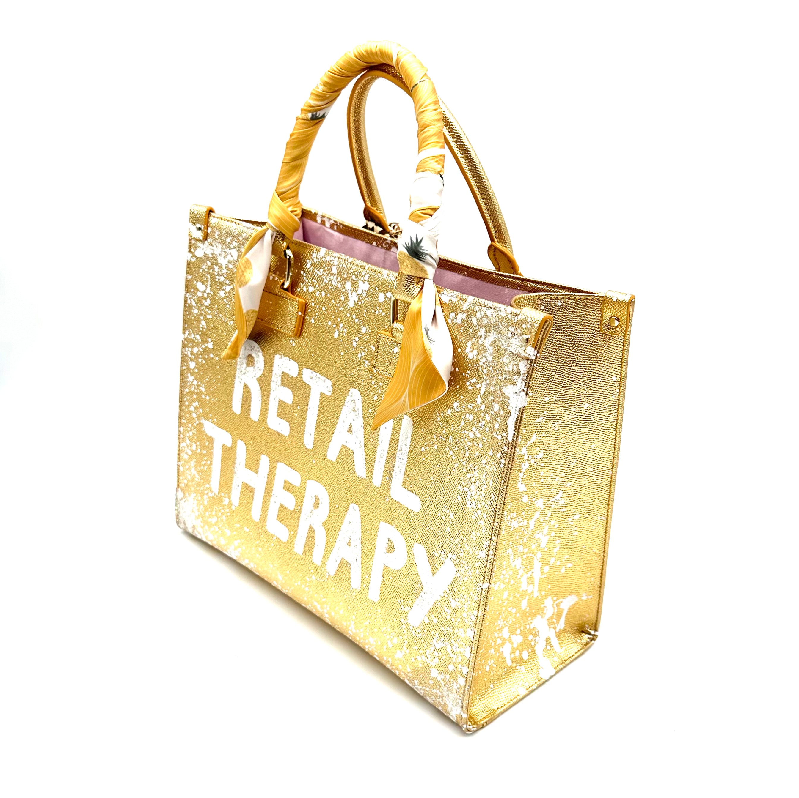 Anca Barbu Nicole Gold Bag, Retail Therapy, White