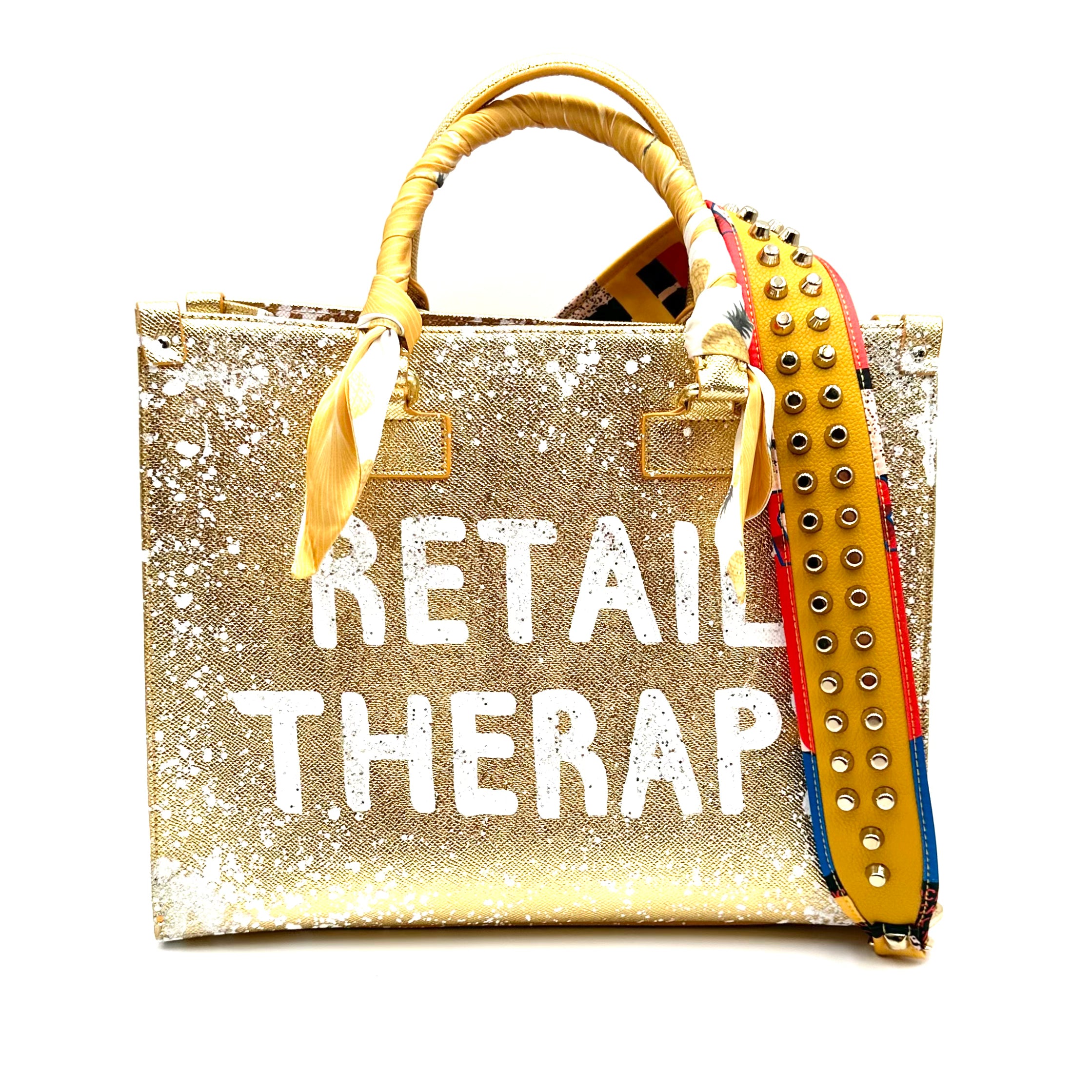 Anca Barbu Nicole Gold Bag, Retail Therapy, White