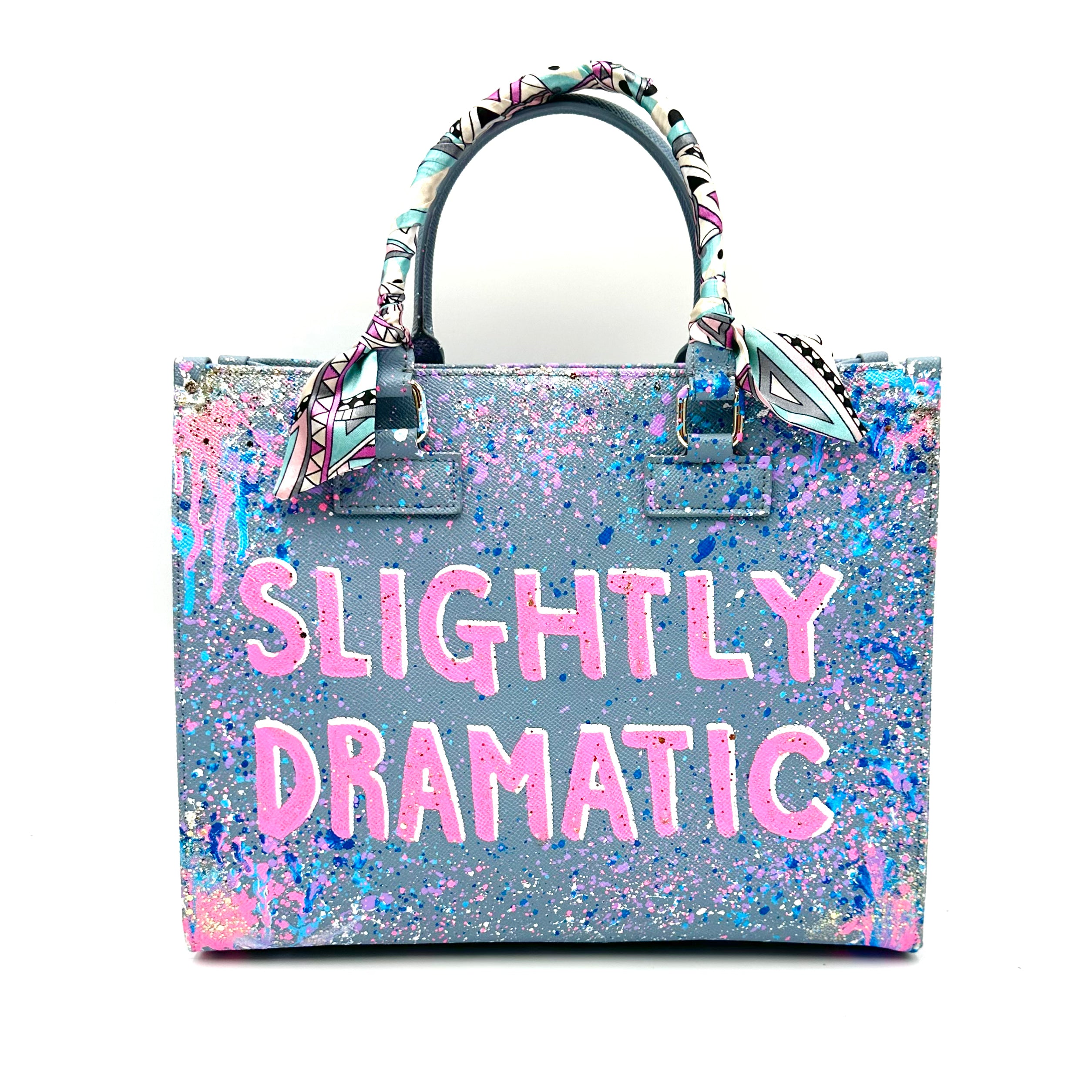 Anca Barbu Nicole Blue Bag, Slightly Dramatic,Pink And Blue