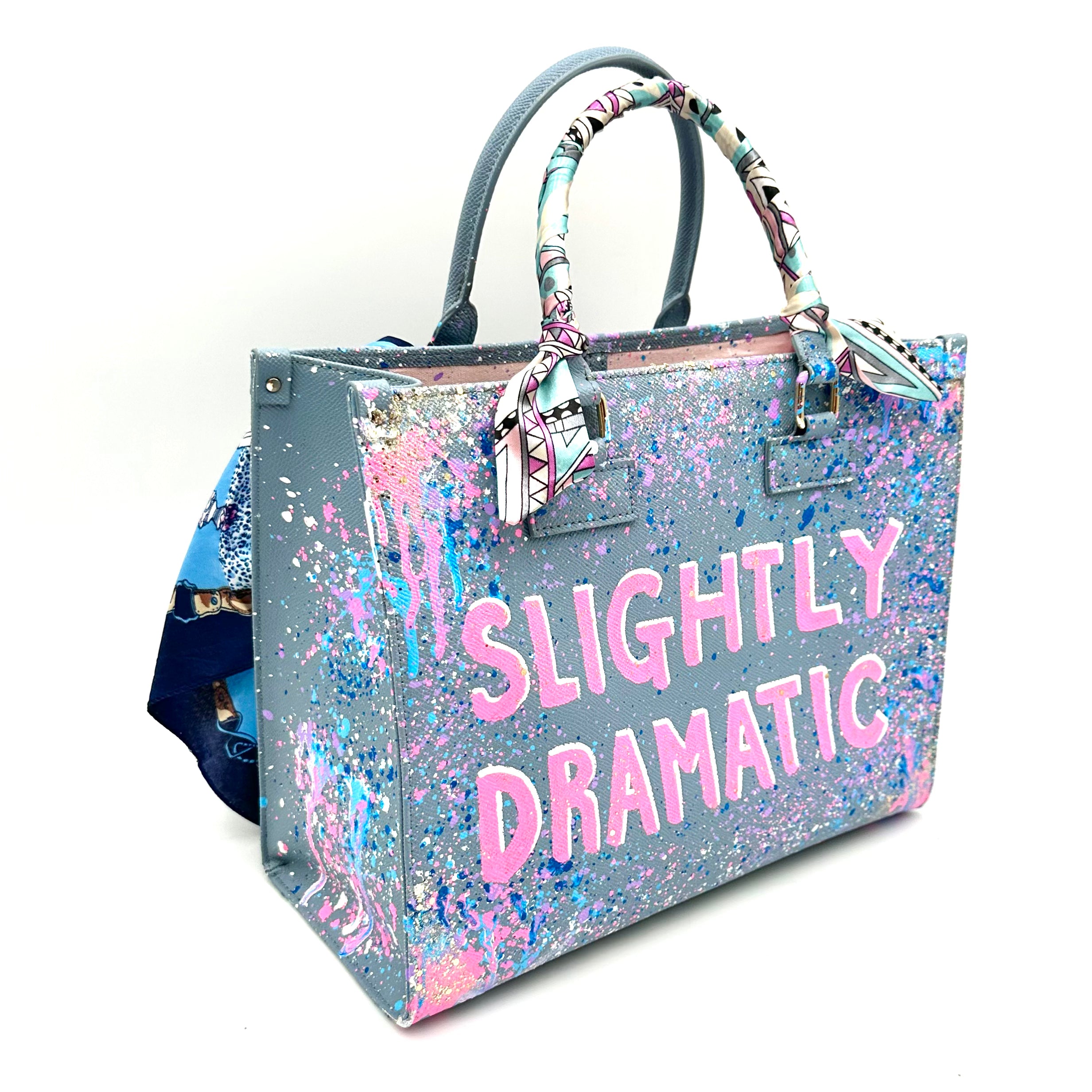 Anca Barbu Nicole Blue Bag, Slightly Dramatic,Pink And Blue