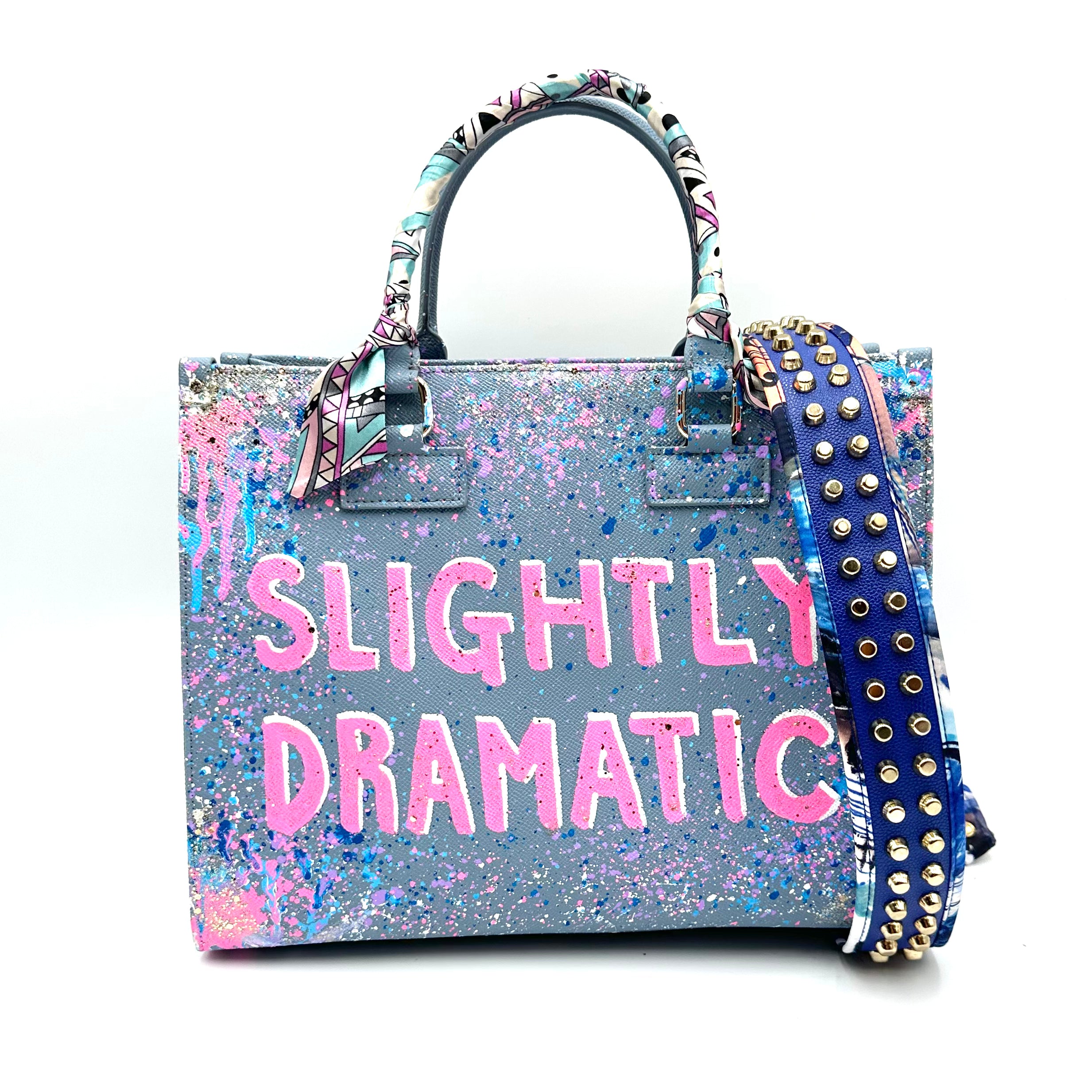 Anca Barbu Nicole Blue Bag, Slightly Dramatic,Pink And Blue