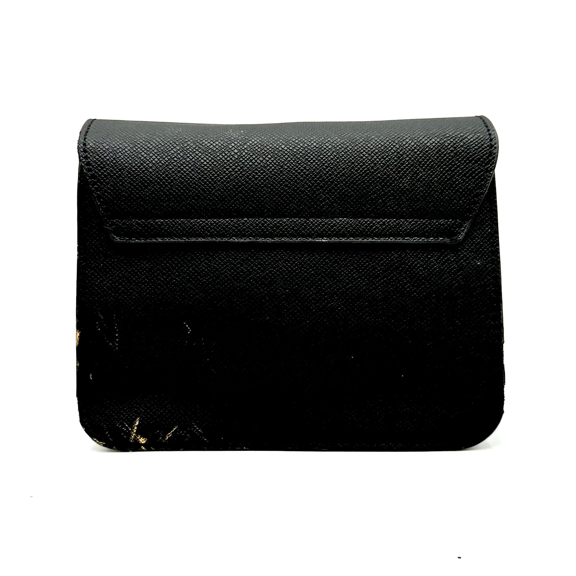 Anca Barbu Carolina Black Bag, Gold Palms
