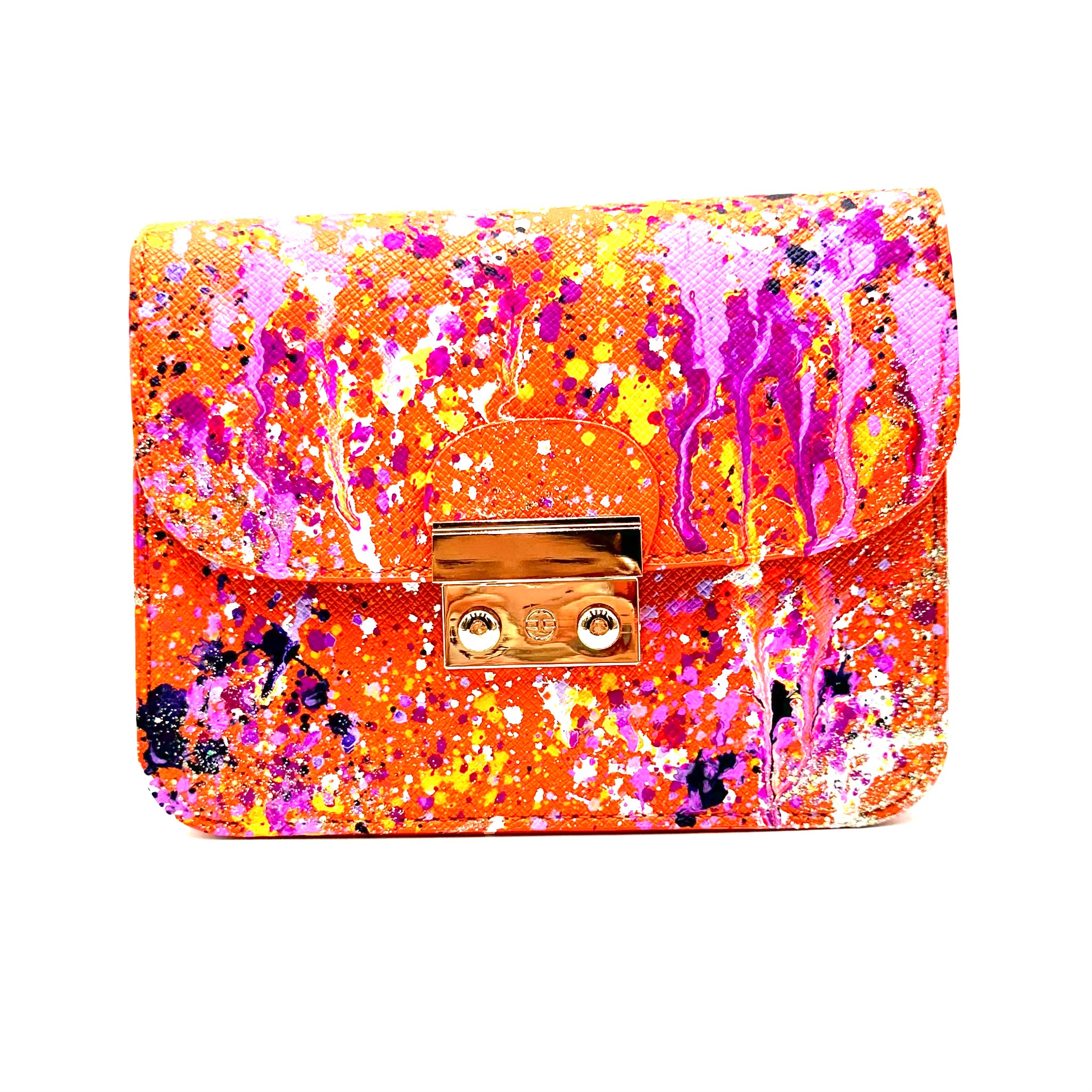 Anca Barbu Carolina Orange Bag, Splashes, Purple