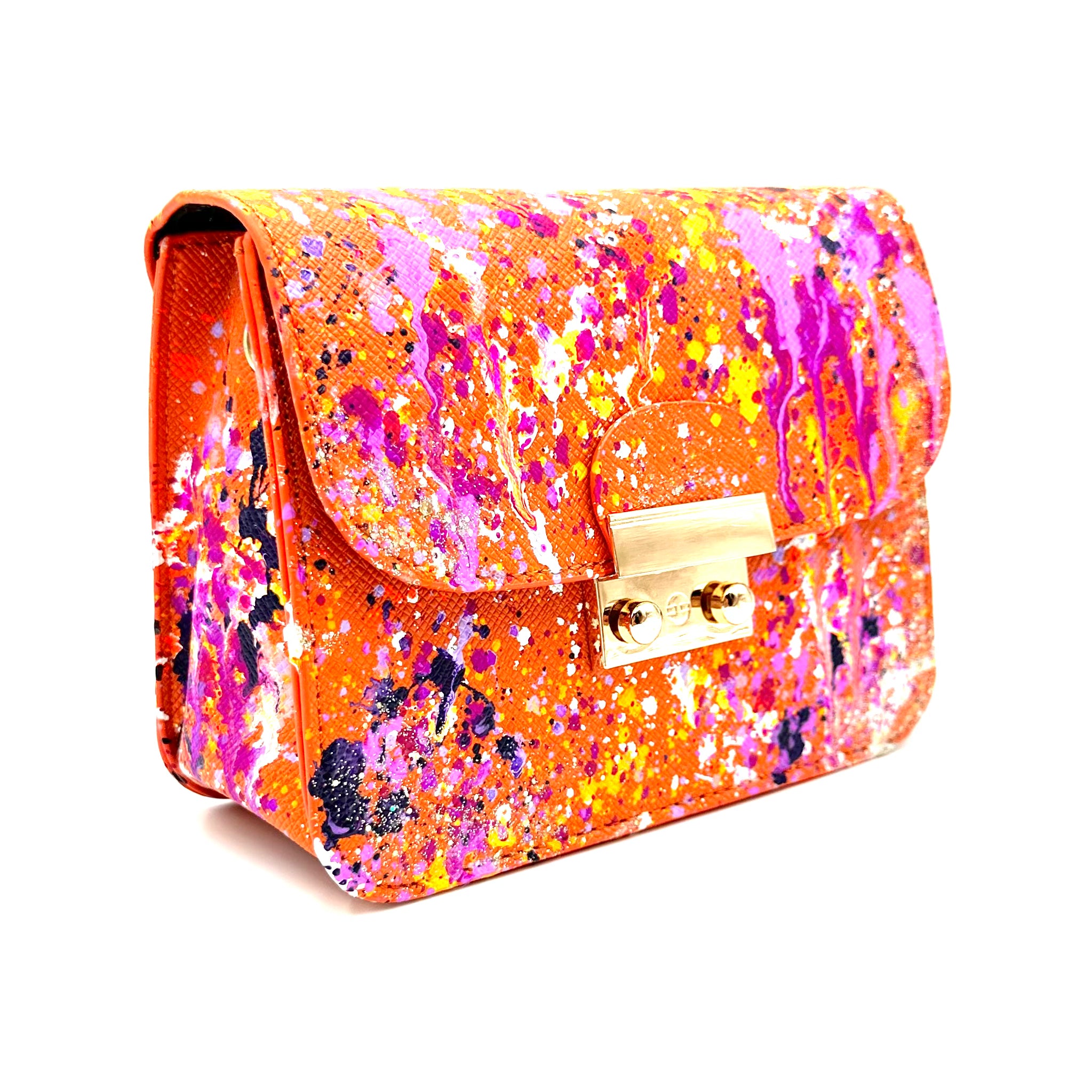 Anca Barbu Carolina Orange Bag, Splashes, Purple