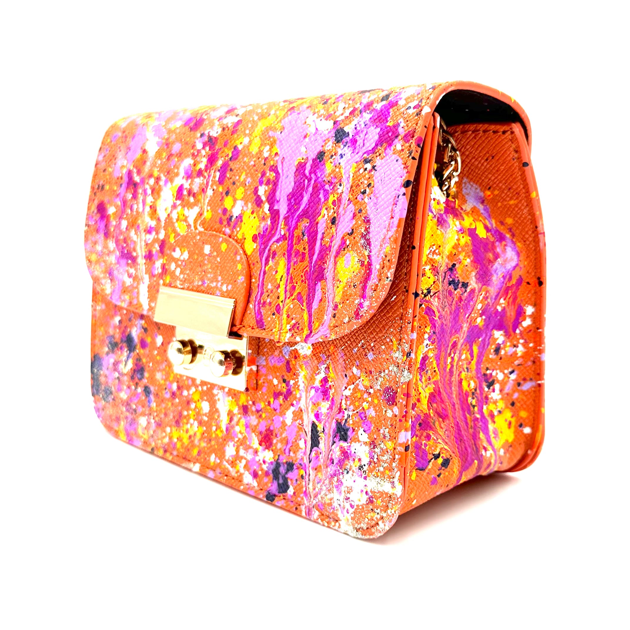 Anca Barbu Carolina Orange Bag, Splashes, Purple